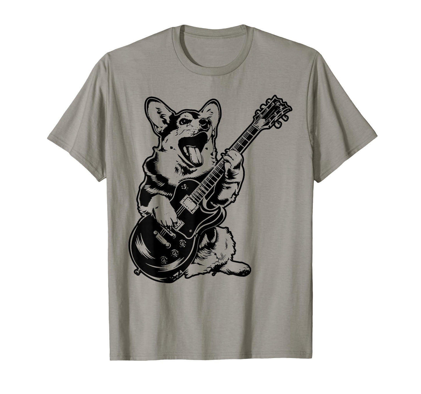 Dog Guitarist Guitar - Pembroke Welsh Corgi Dad Mom T-Shirt