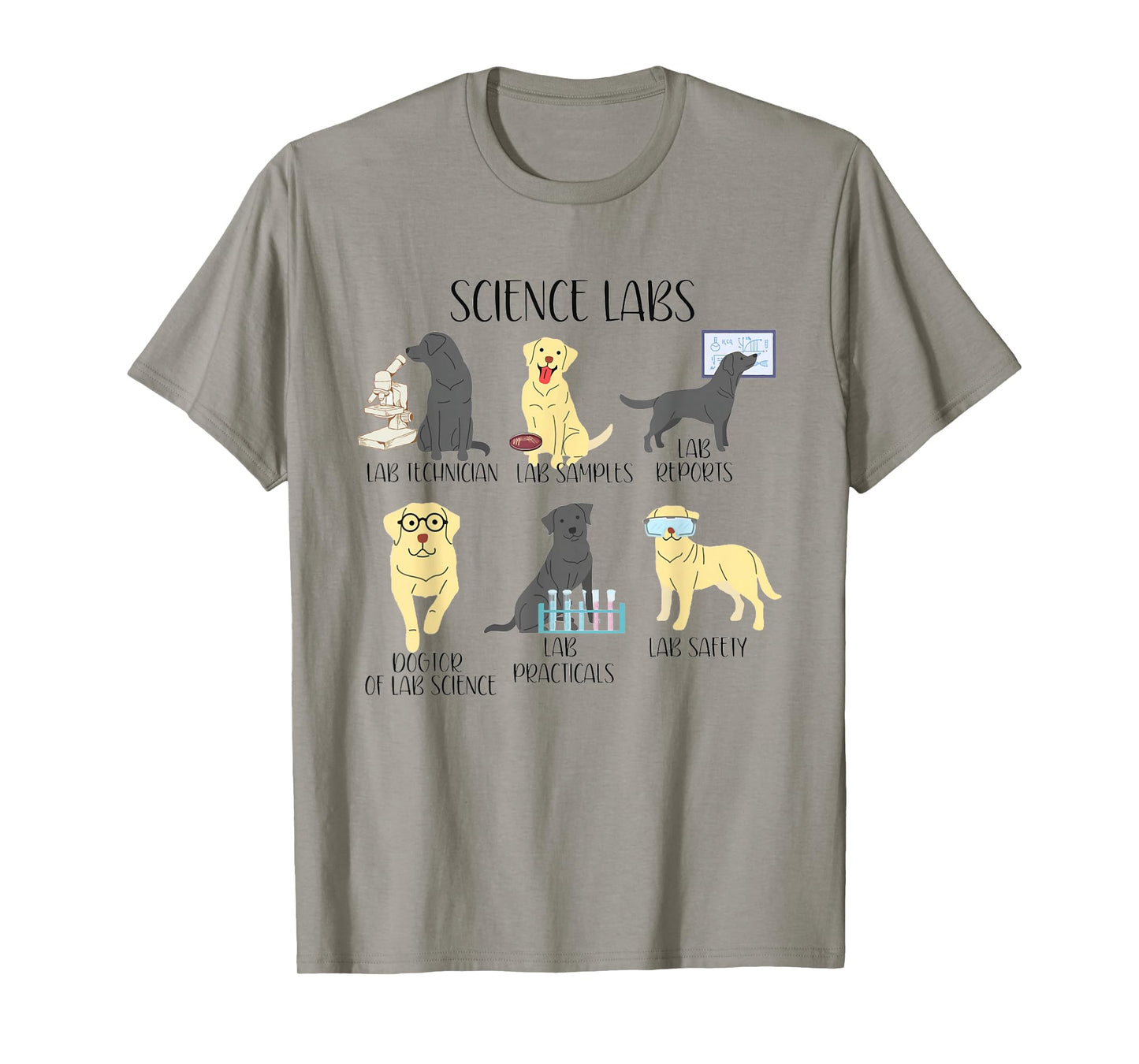 Science Labs Funny Dogs Labrador Retriever Science Teacher T-Shirt