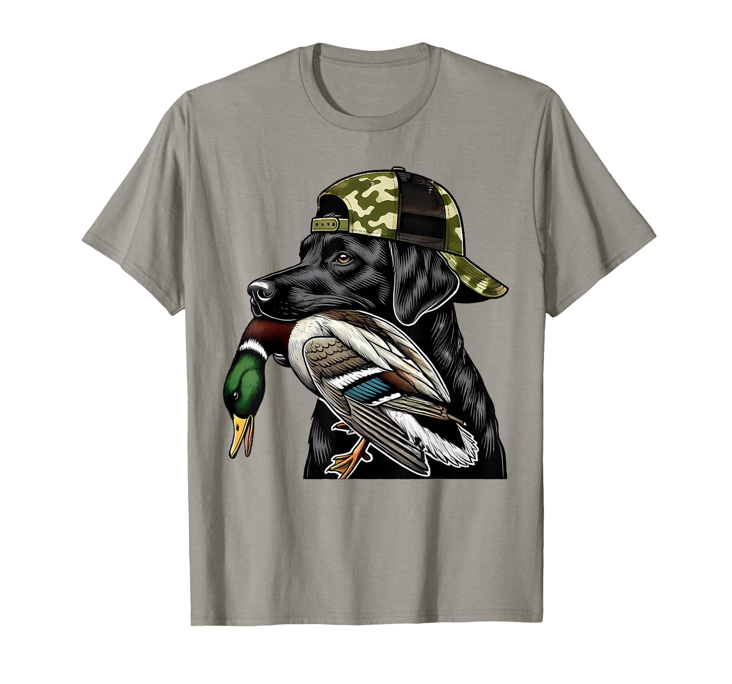 Labrador Hunting Dog with Duck Hello Hunting Season T-Shirt