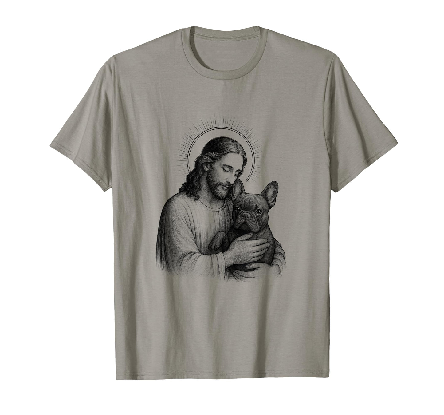 Jesus & French Bulldog Lover Christian Frenchie Dog Mom Men Women T-Shirt
