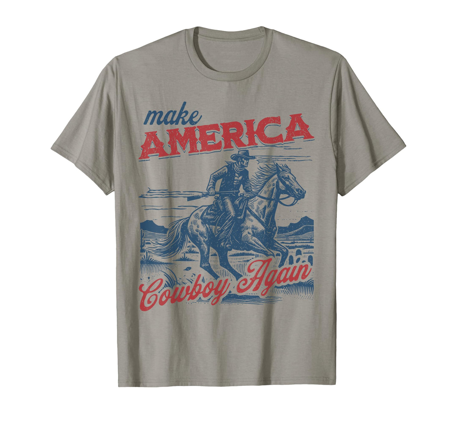 Make America Cowgirl Cowboy Again Western 4th Of July T-Shirt
