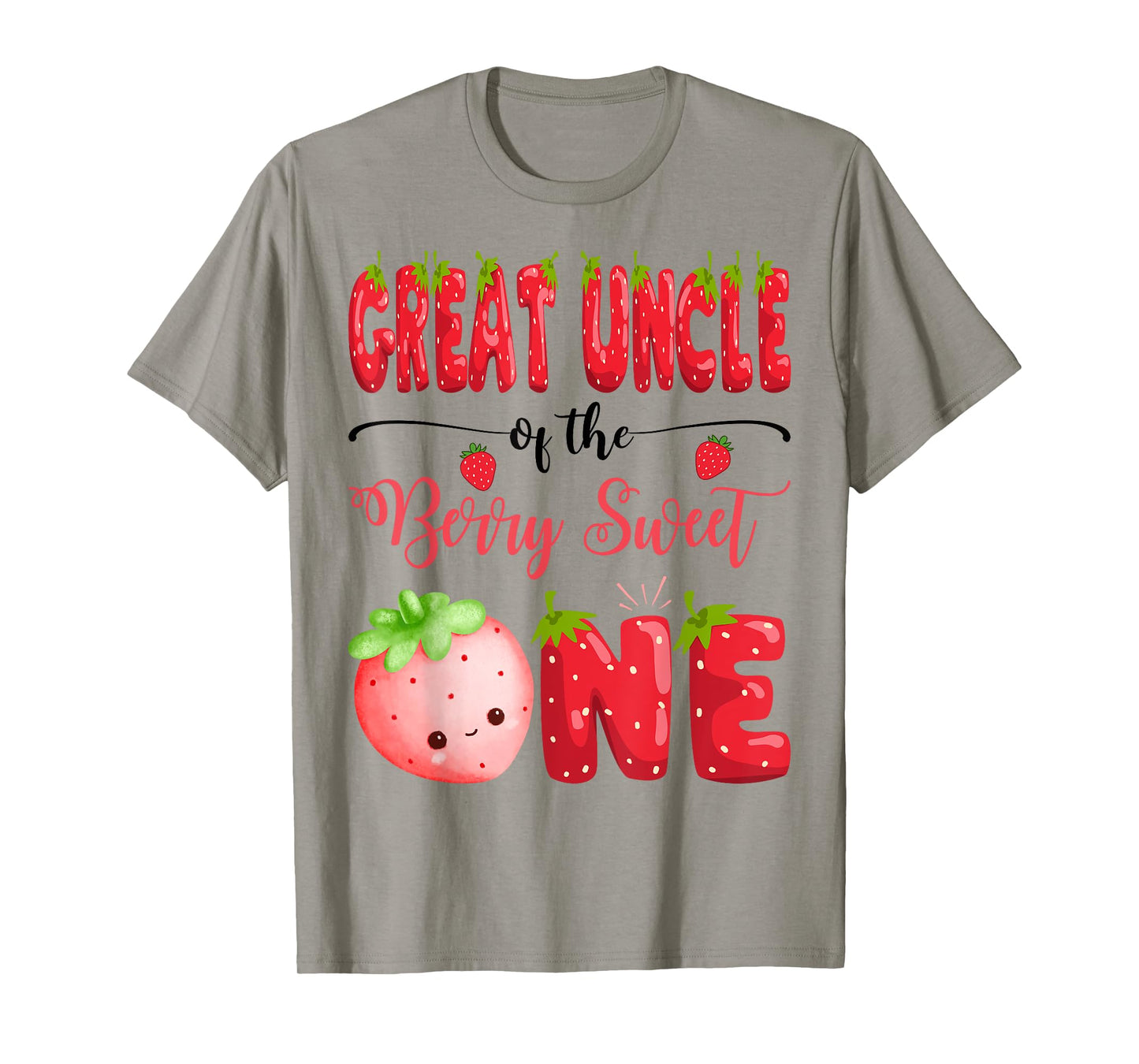 Great Uncle Of The Berry Sweet One Birthday Girl Strawberry T-Shirt