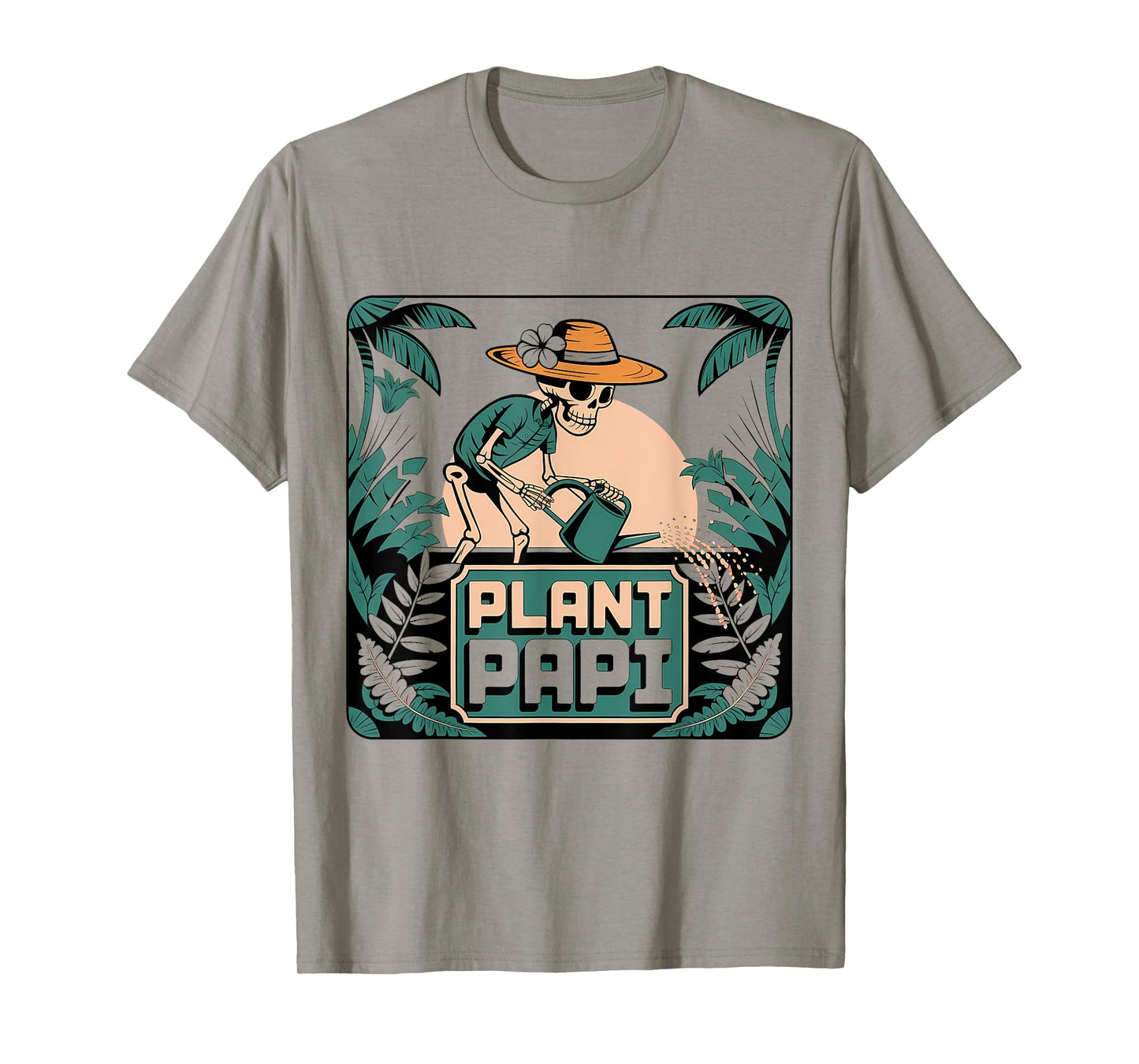 Plant Papi Daddy Gardener Happy Halloween Funny Men Women T-Shirt