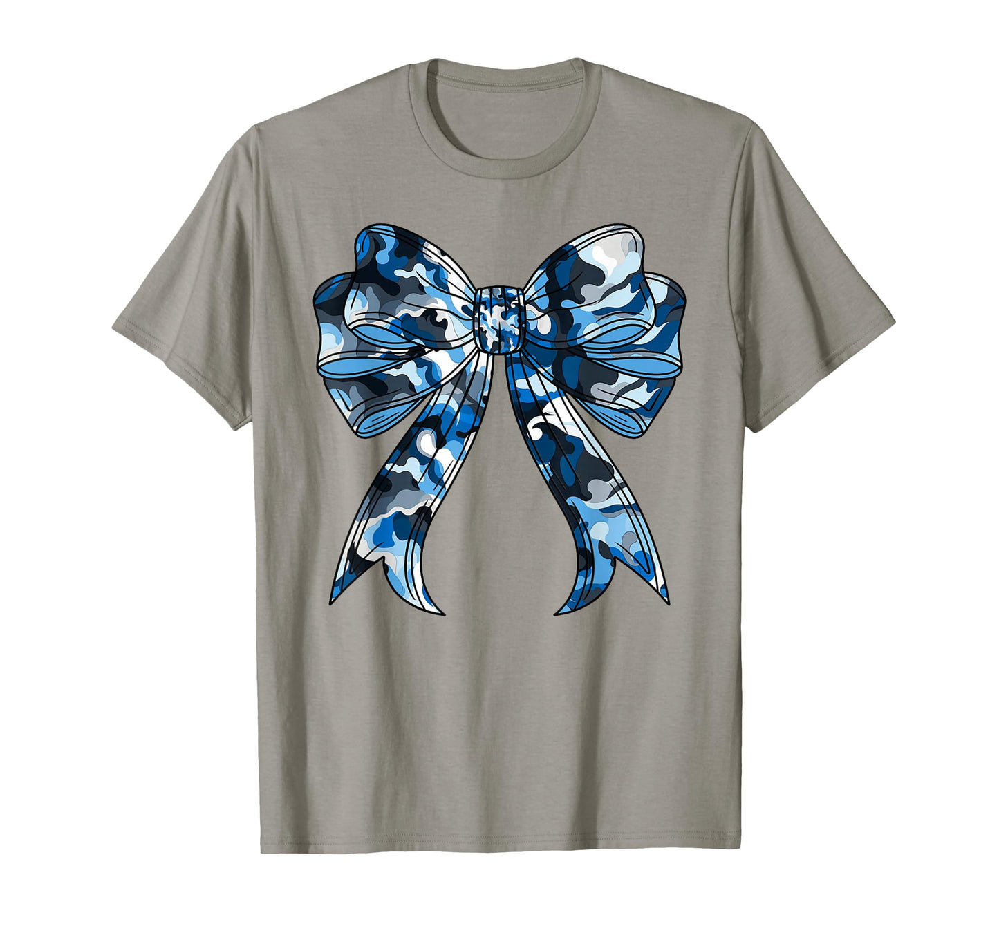 Blue Camouflage Camo Coquette Bow Hunting for Women Girls T-Shirt