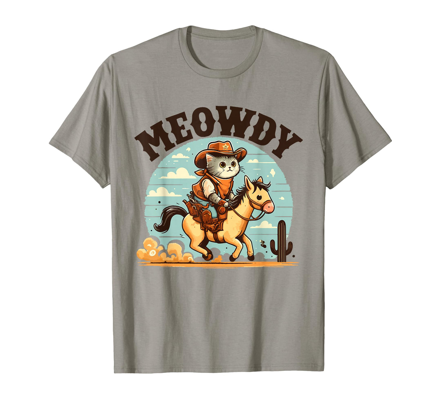 Meowdy Partner Cat Cowboy Horse Howdy Funny Country Western T-Shirt
