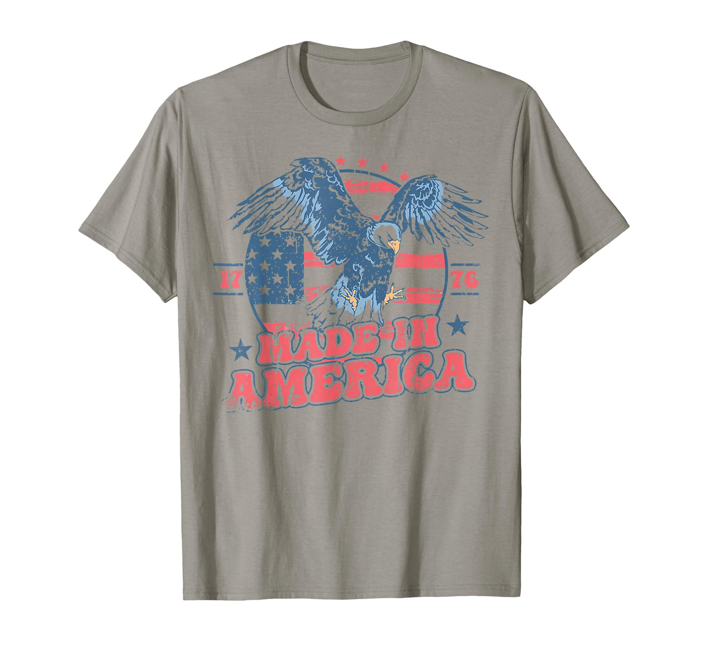 Made in America USA Flag Eagle 4th of July Patriotic Freedom T-Shirt