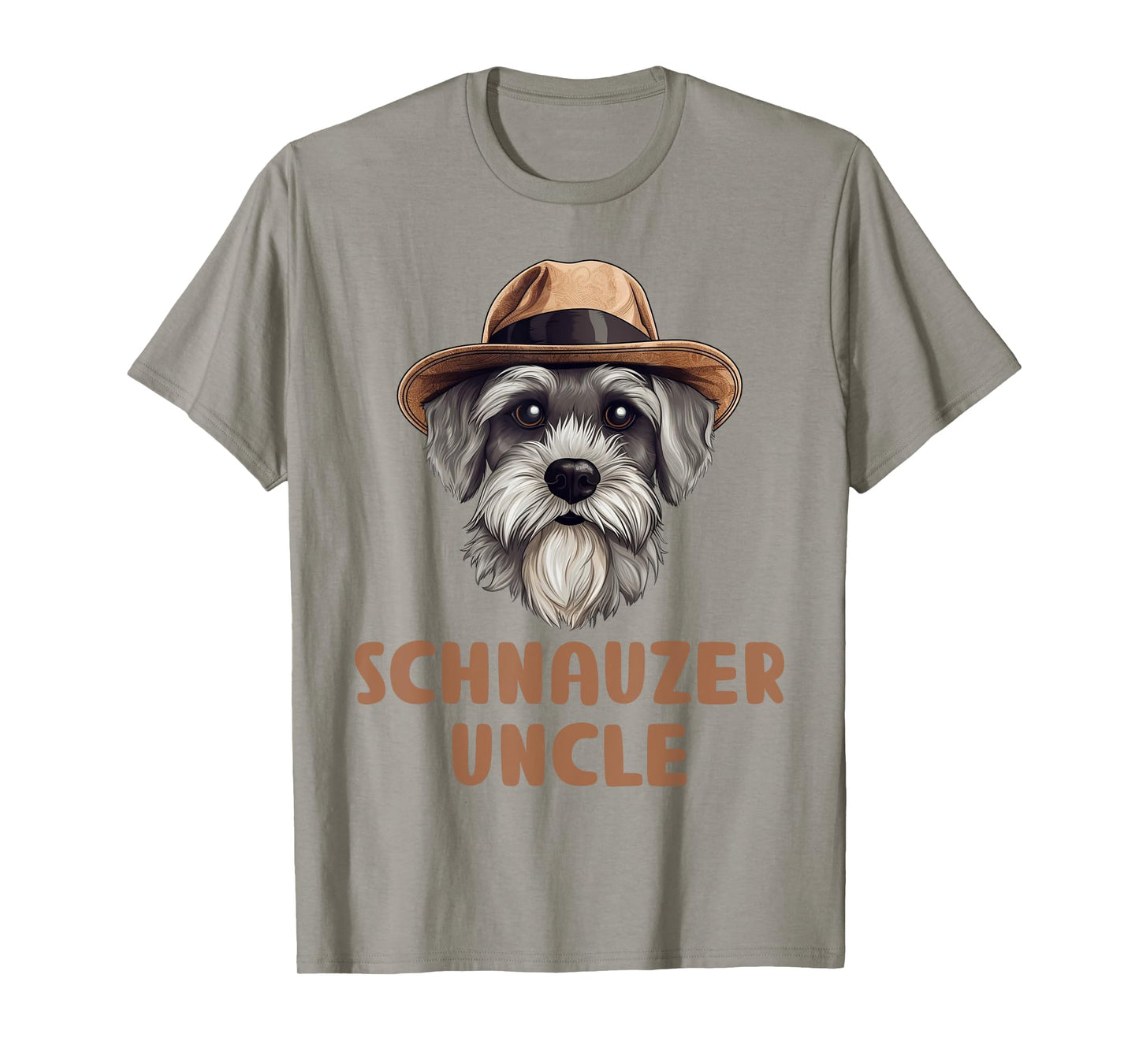 Cute Schnauzer Uncle Dog Lovers Gift Miniature Schnauzer Men Women Girls Kids T-Shirt