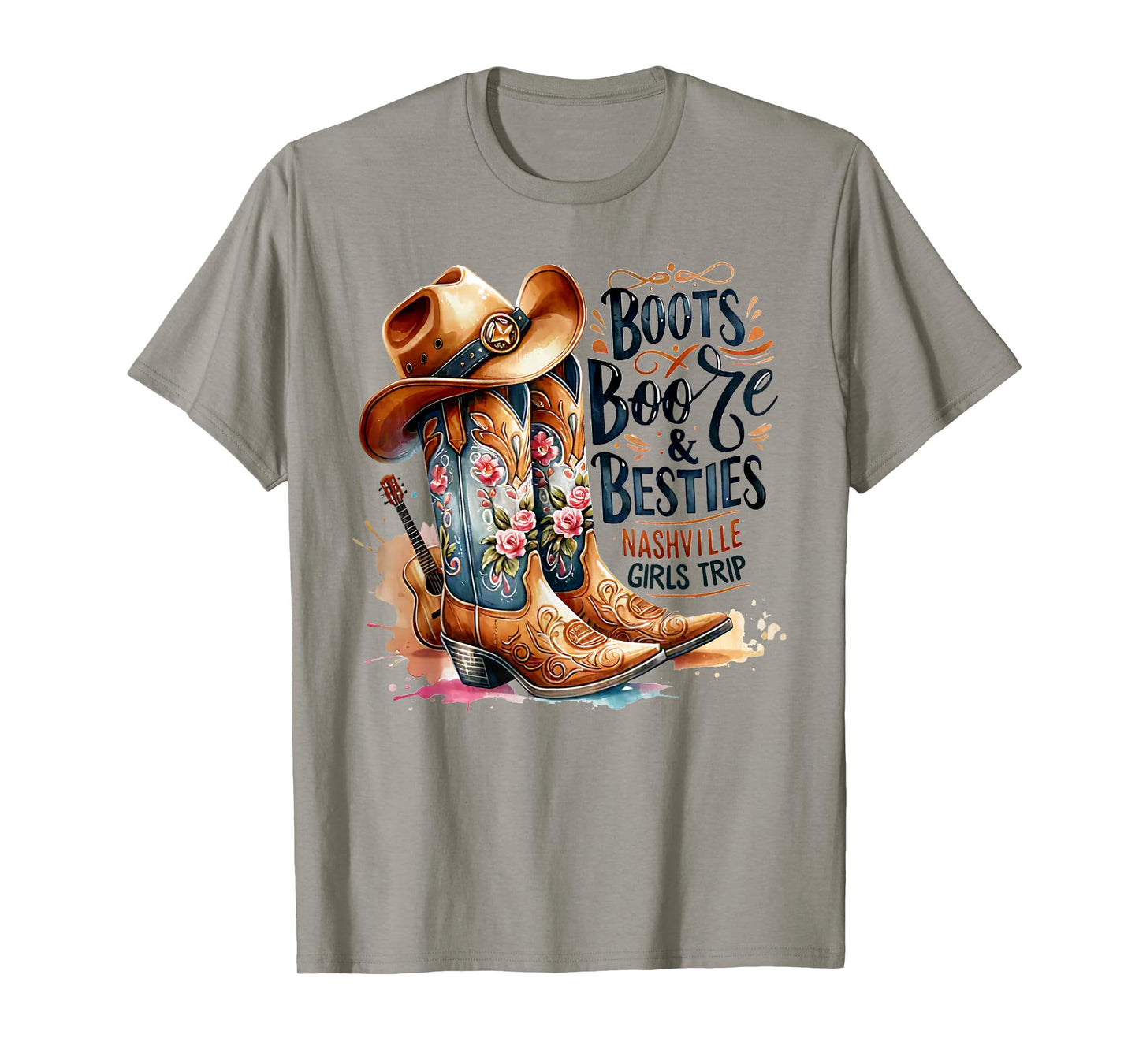 Girls Trip Nashville 2025 Weekend Boots Booze & Besties T-Shirt