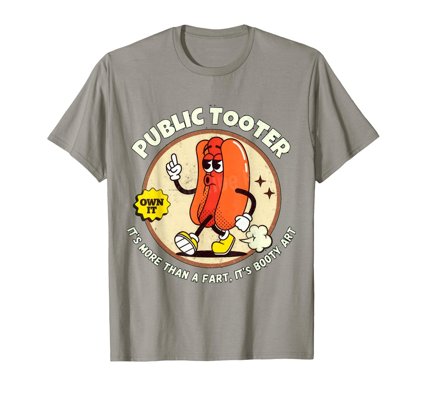 Public Tooter Inappropriate 90s Retro Fart T Funny Gag Gift T-Shirt