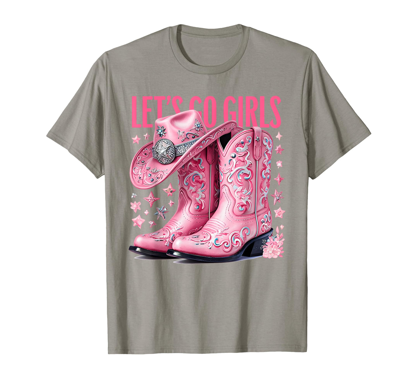 Lets Go Girls Coquette Western Country Graphic Cowgirl T-Shirt