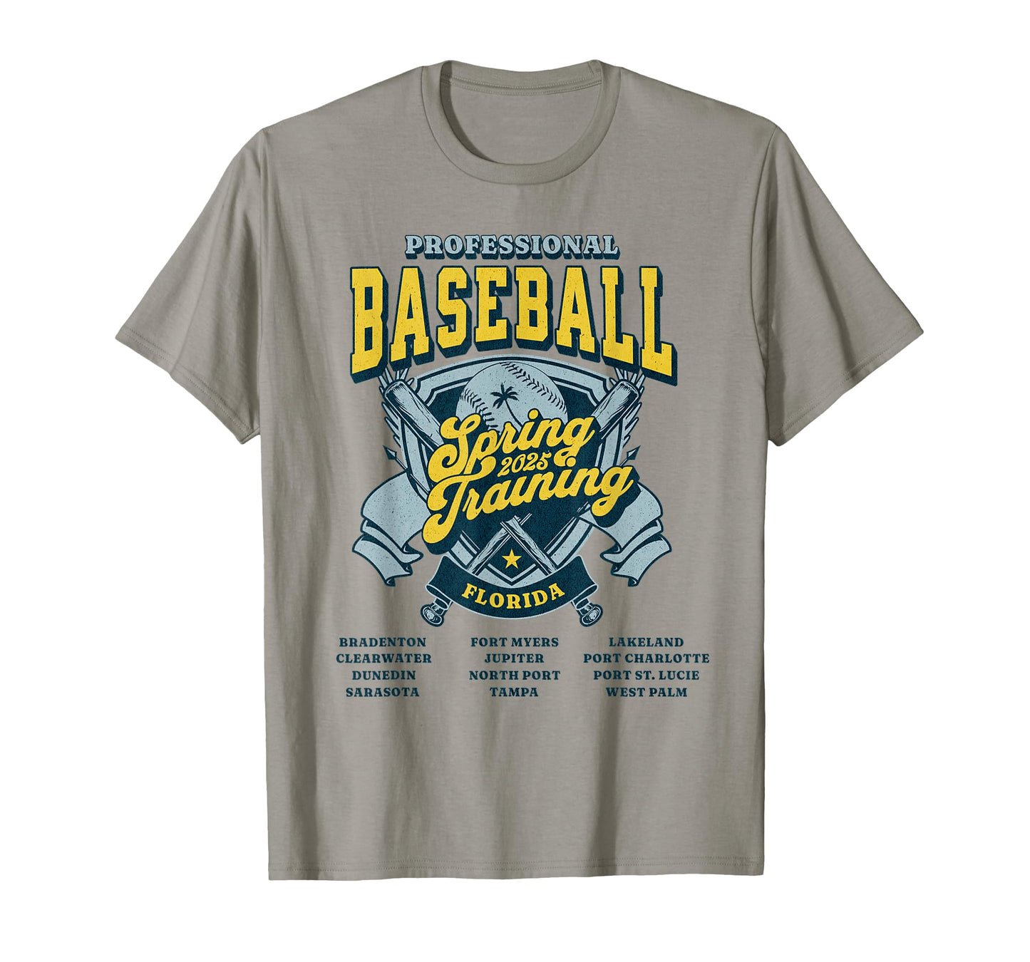 Professional Baseball Spring Training 2025 Florida Cities T-Shirt