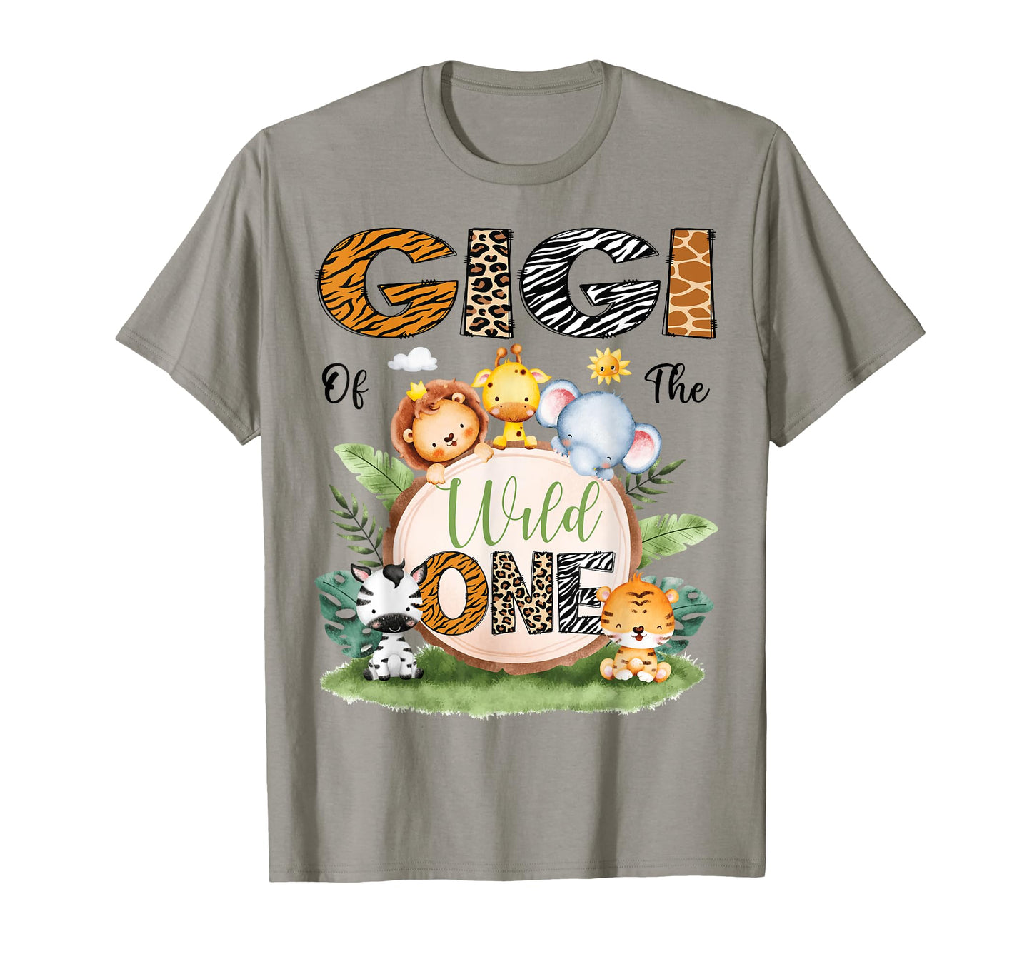 Gigi Of The Wild One Safari Jungle 1St Birthday Matching T-Shirt