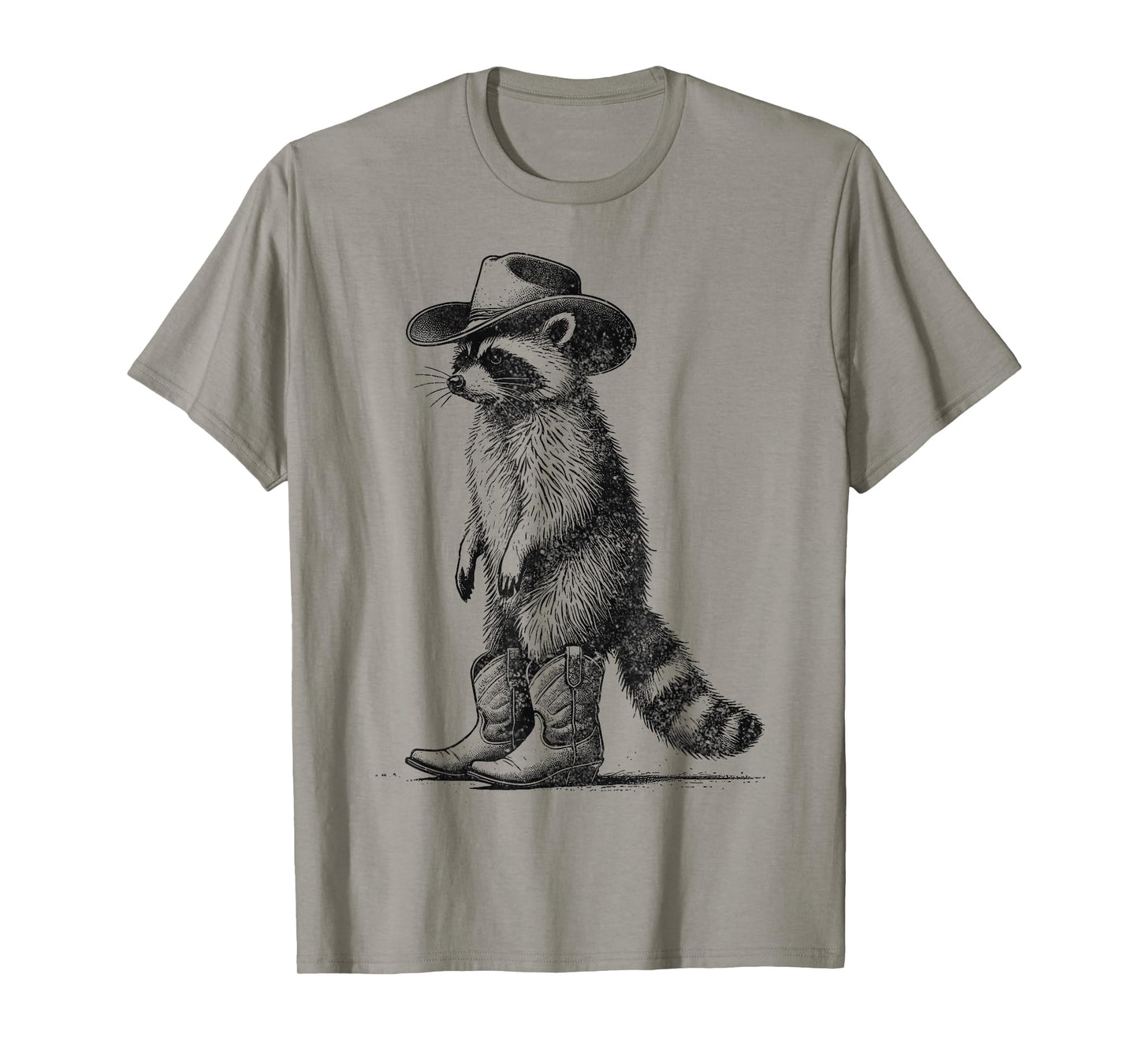 Vintage Raccoon Cowboy Cowgirl Western Country T-Shirt