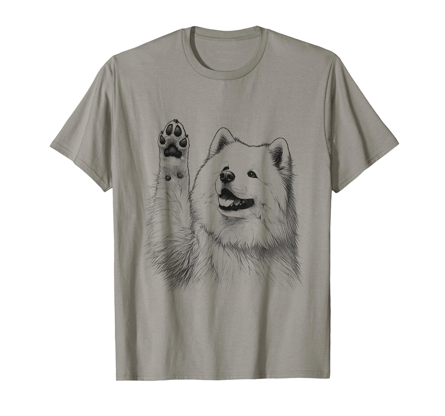 Samoyed Raising Paw Design For Dog Owner T-Shirt