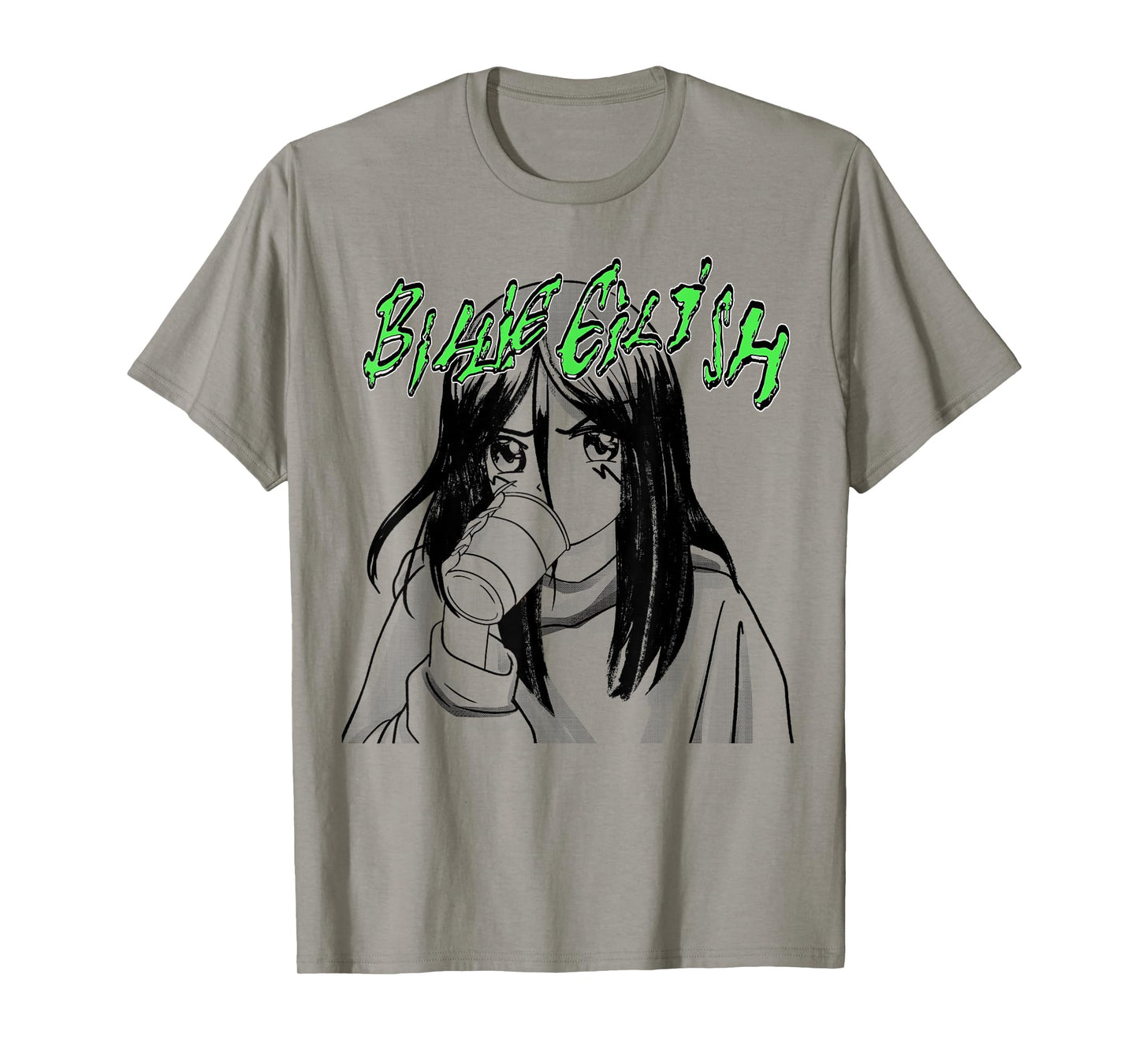 Official Billie Eilish Coffee Animated T-Shirt Small