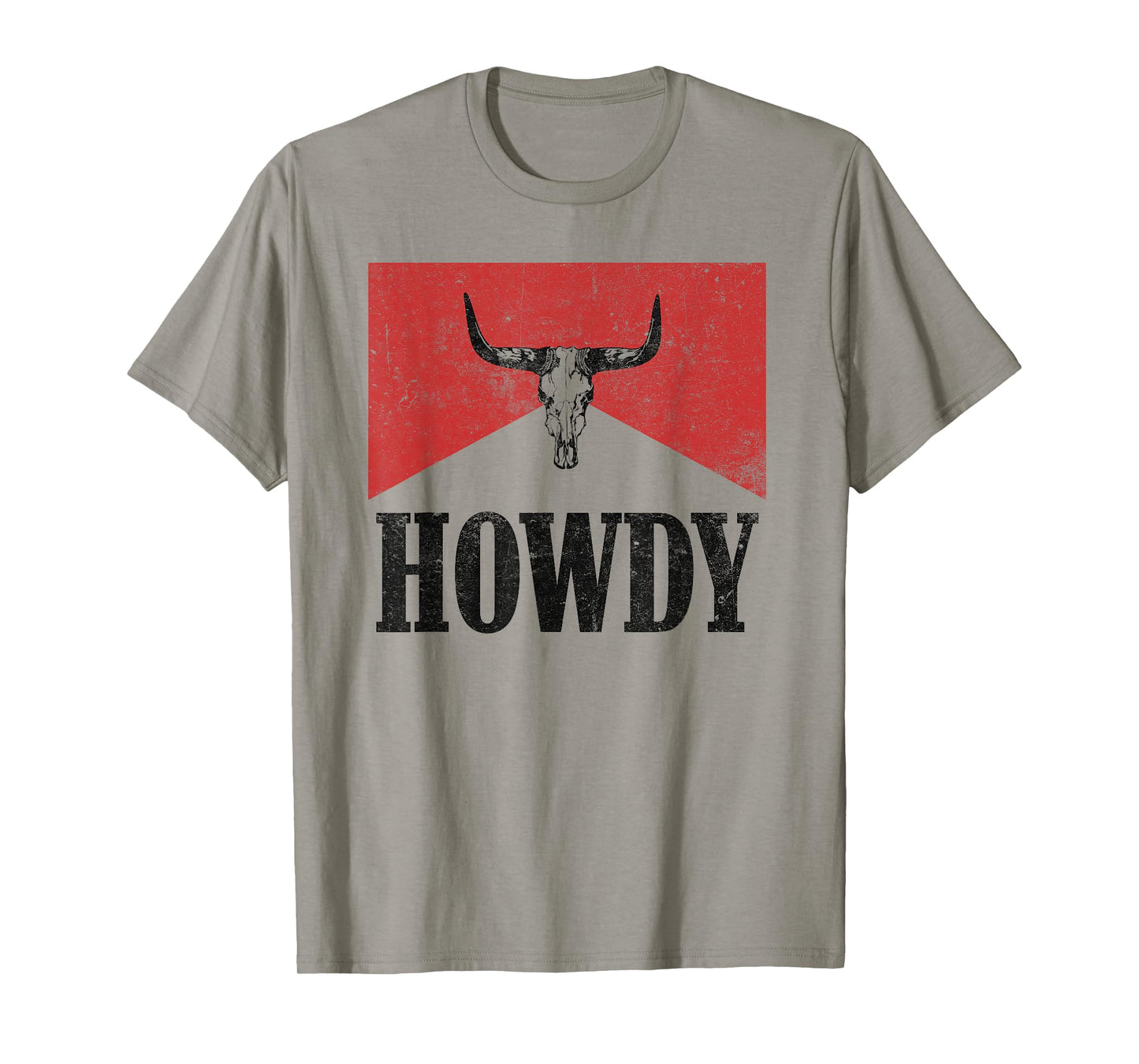 Vintage Bull Skull Hey There Howdy Western Country Cowgirl T-Shirt