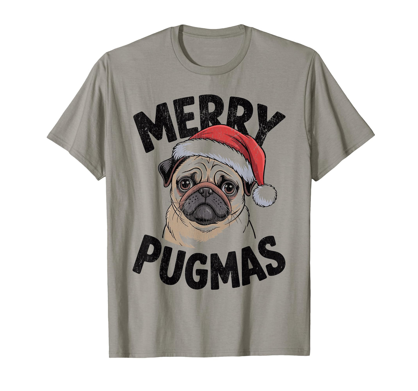 Merry Pugmas Christmas Dog Santa Pug Xmas T-Shirt