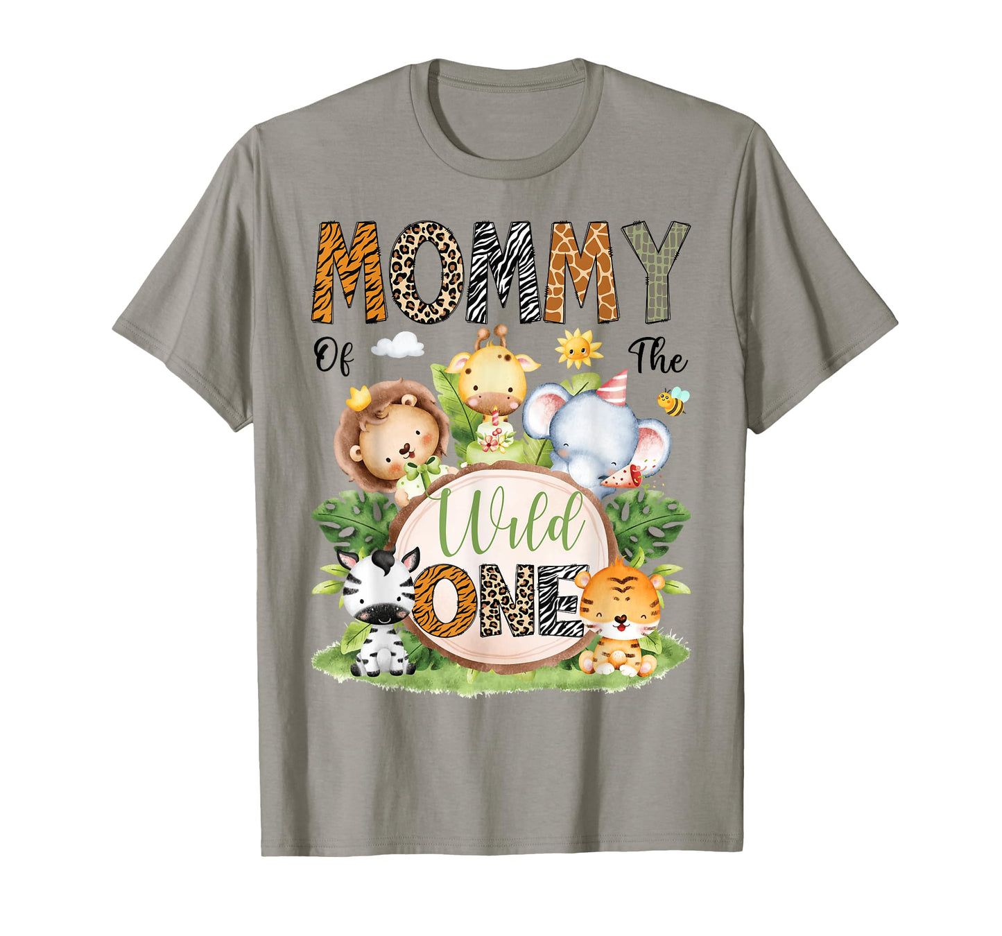 Mommy Of The Wild One Safari Jungle 1St Birthday Kids T-Shirt
