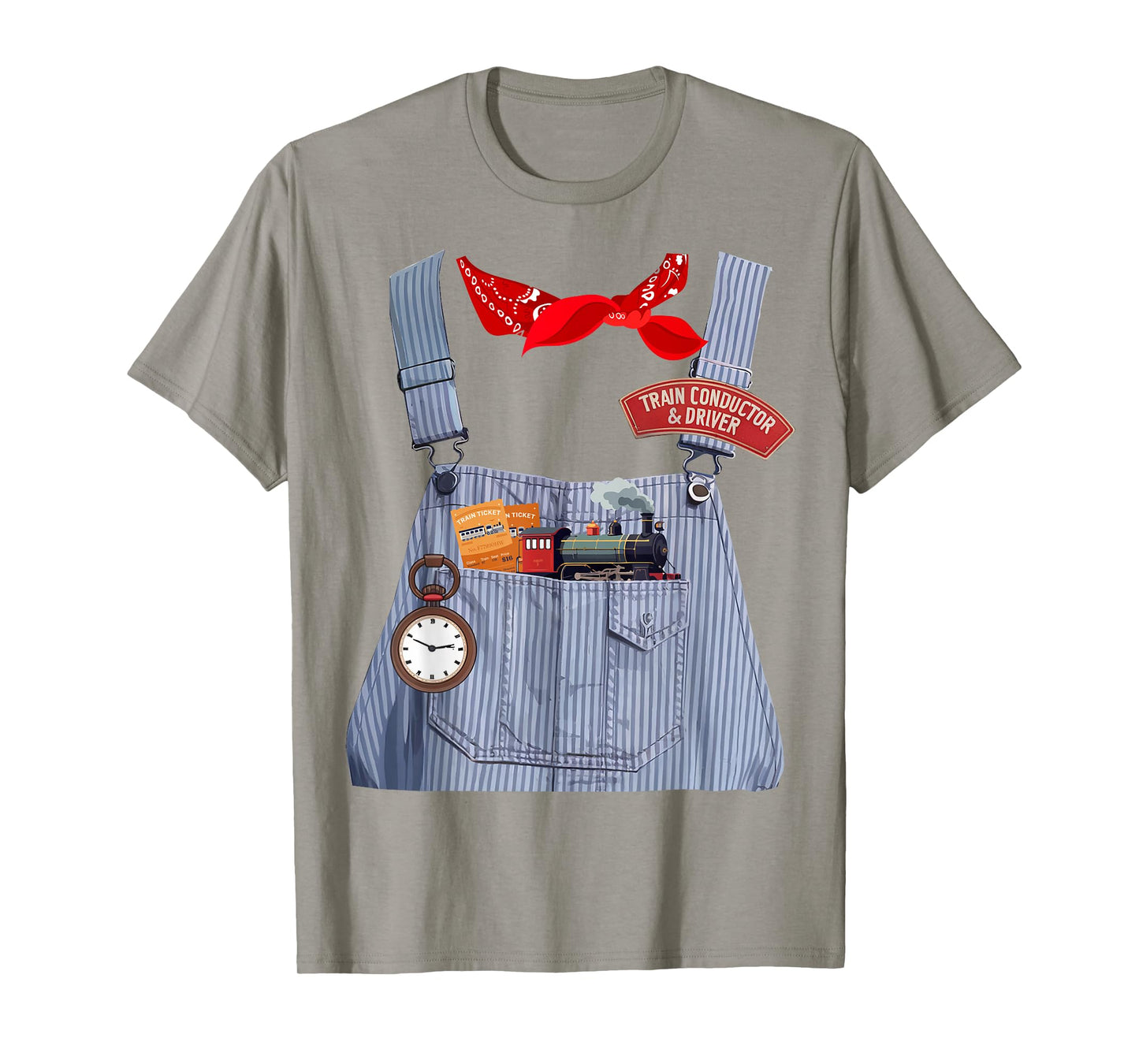 Model Railway Train Driver Costume Idea Kids Train Conductor T-Shirt