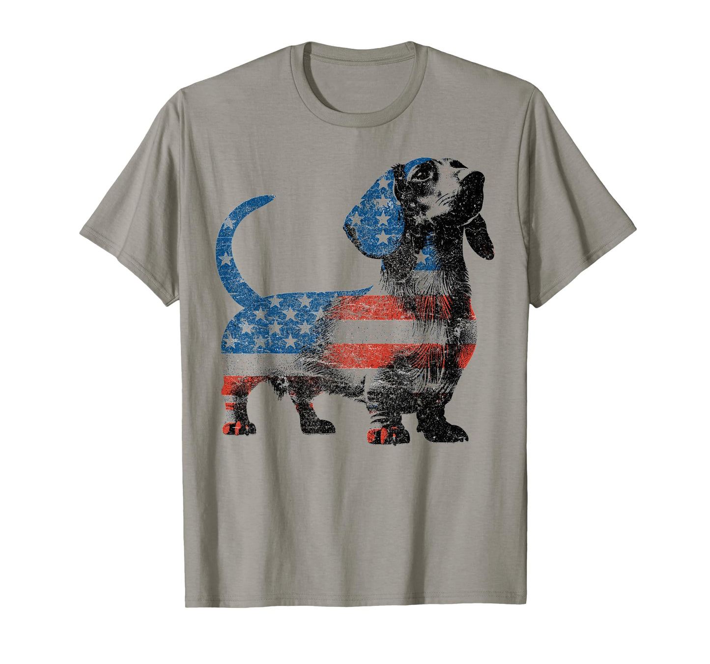 Patriotic Dachshund Dog Lovers American Flag 4th of July T-Shirt