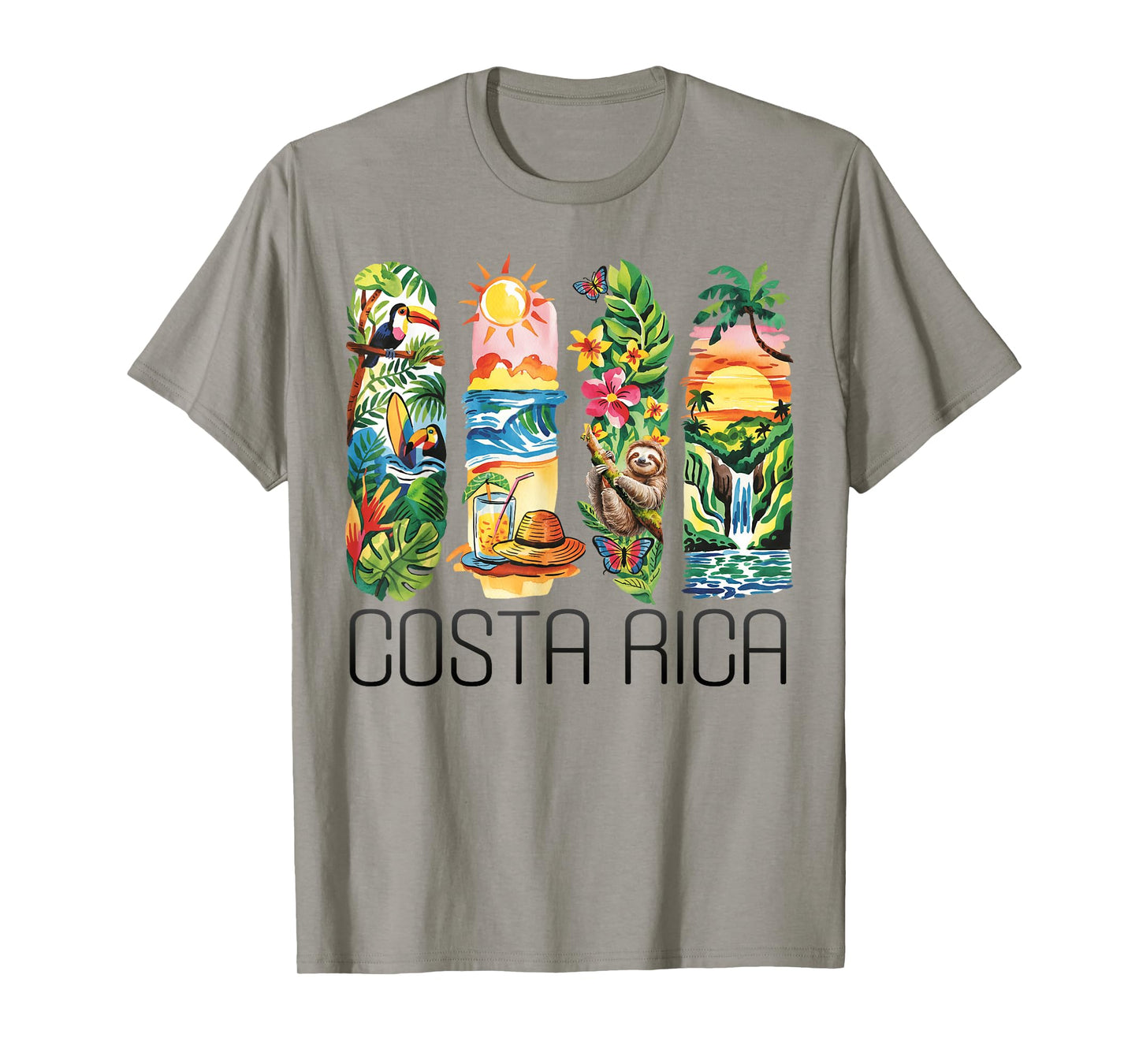 Costa Rica, Tropical Travel, Vacation, Toucan, Sloth T-Shirt