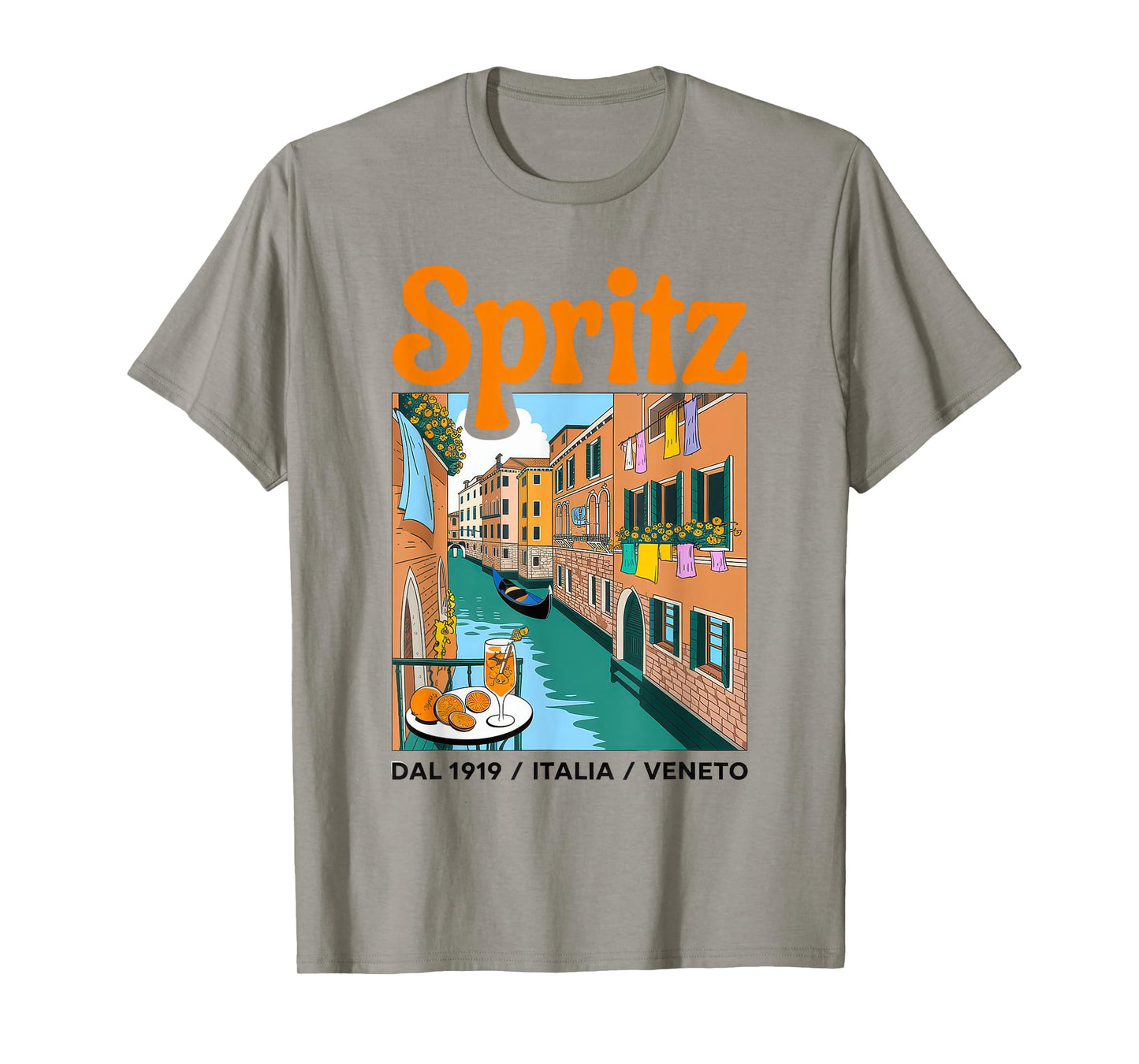 Spritz Veneto Tshirt Italia Vintage Orange Wine Cocktail T-Shirt
