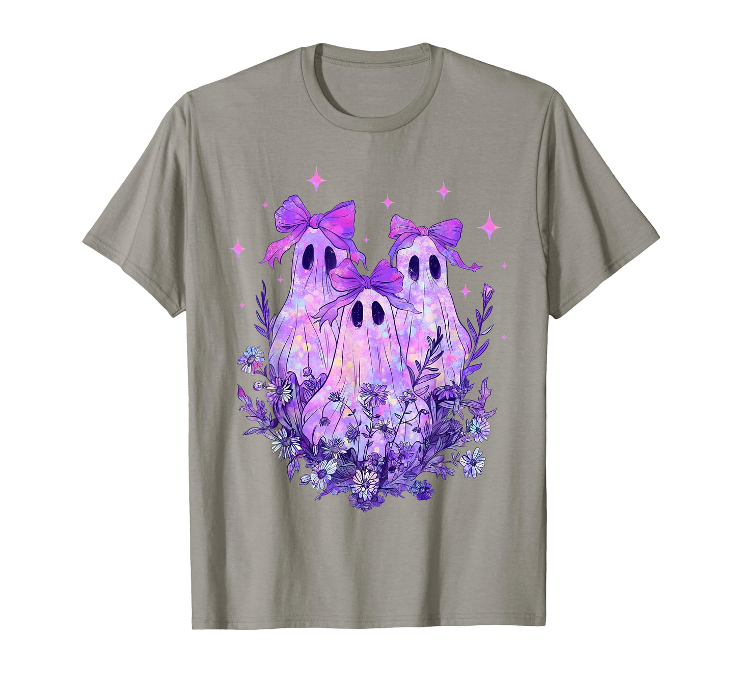 Cute Boo Ghost Coquette Bow Halloween Spooky Season T-Shirt