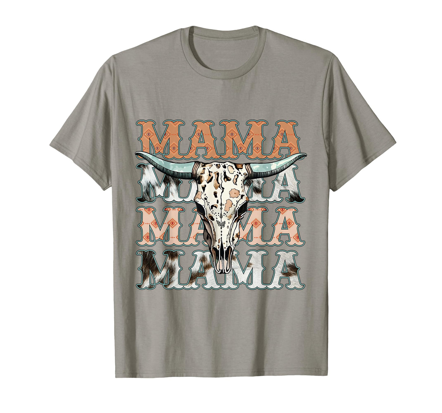Mama Southern Western Cow Country Rodeo Cowgirl Vintage Mom T-Shirt