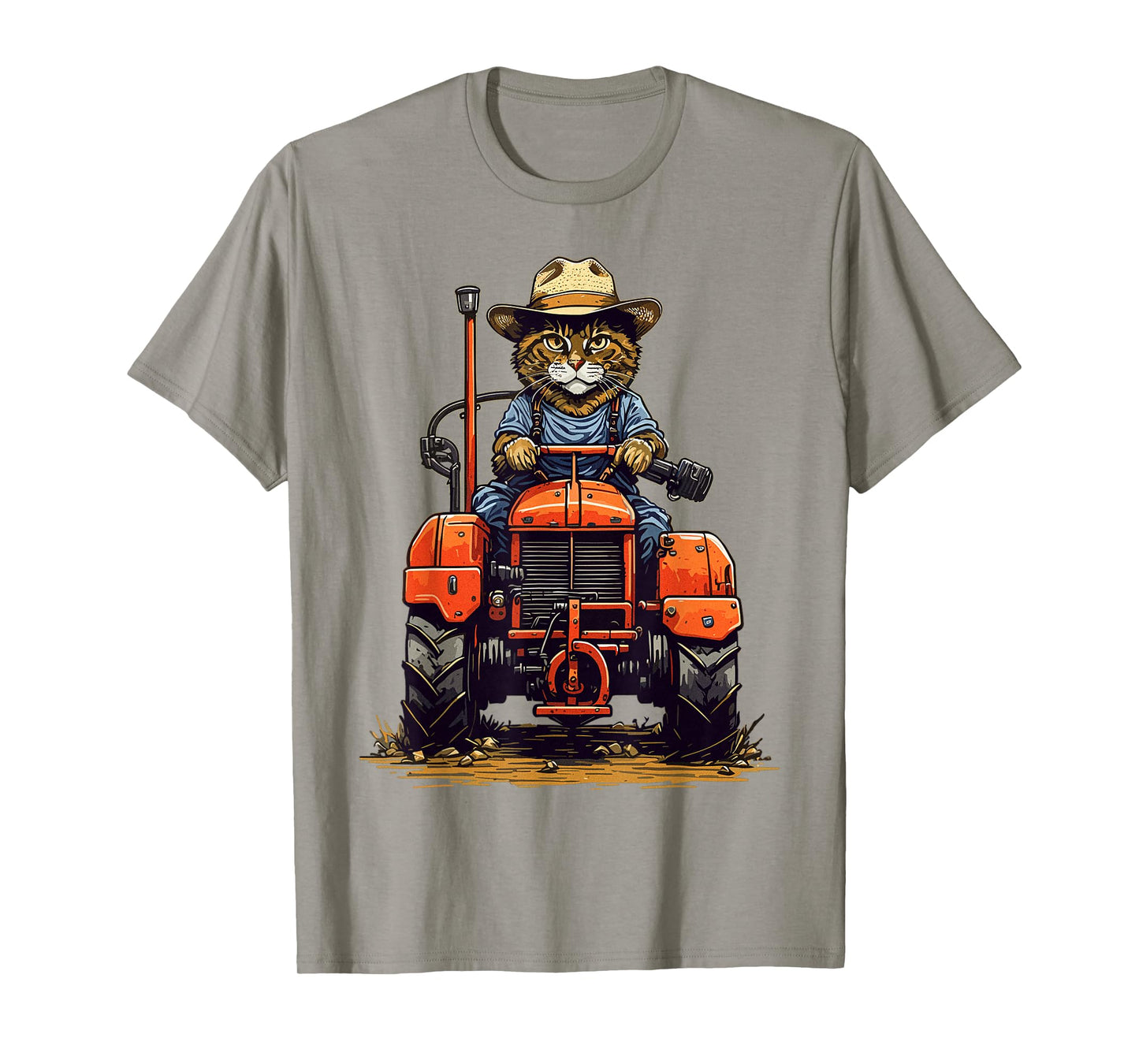 Funny Farm Tractor Lover Cat Farmer Life Cat Driving Tractor T-Shirt