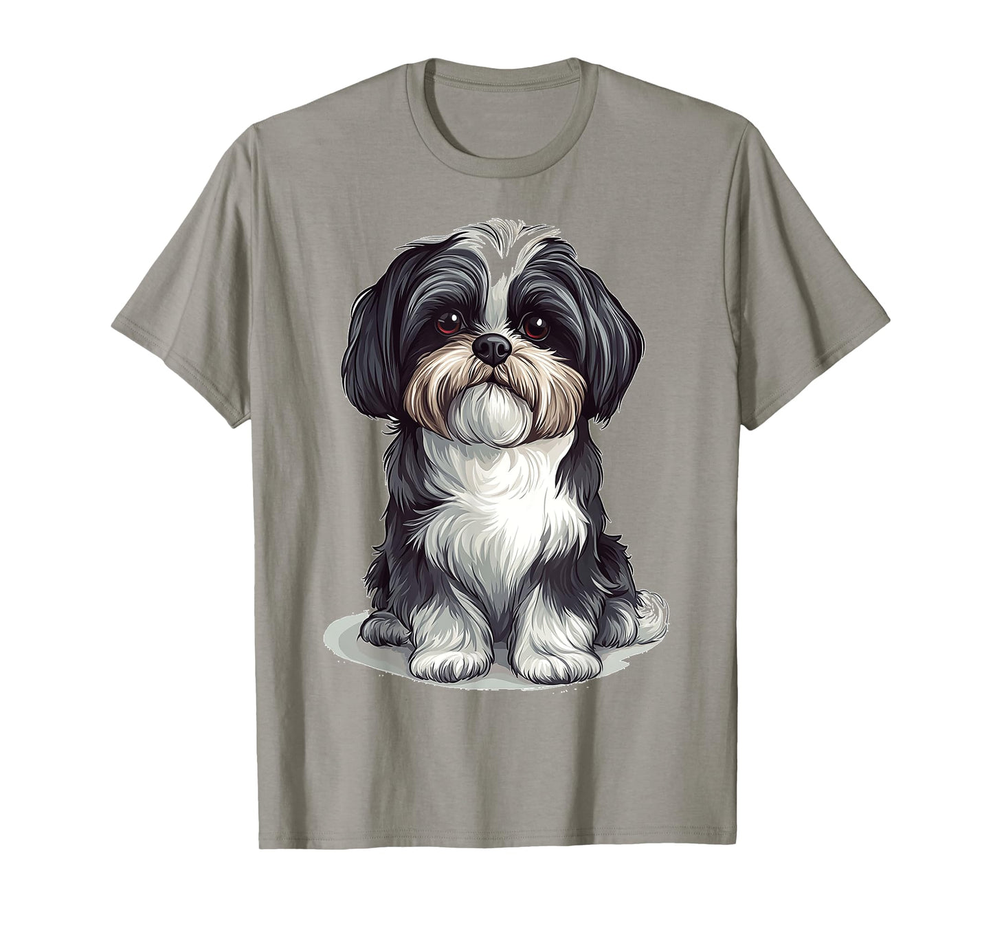 Shih Tzu Dog Motif Pet Artwork Shih Tzu Men Women Kids T-Shirt