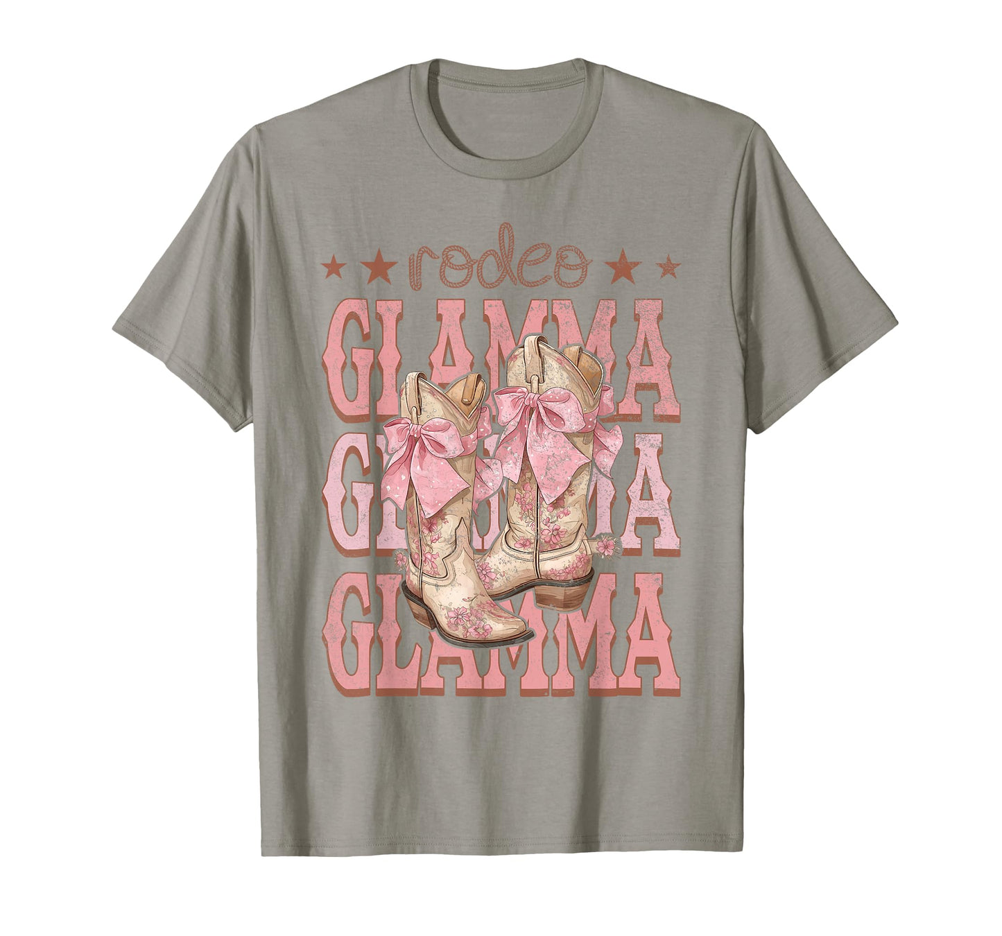 Rodeo Glamma Pink Boots Coquette Cow-Girl Birthday Party T-Shirt