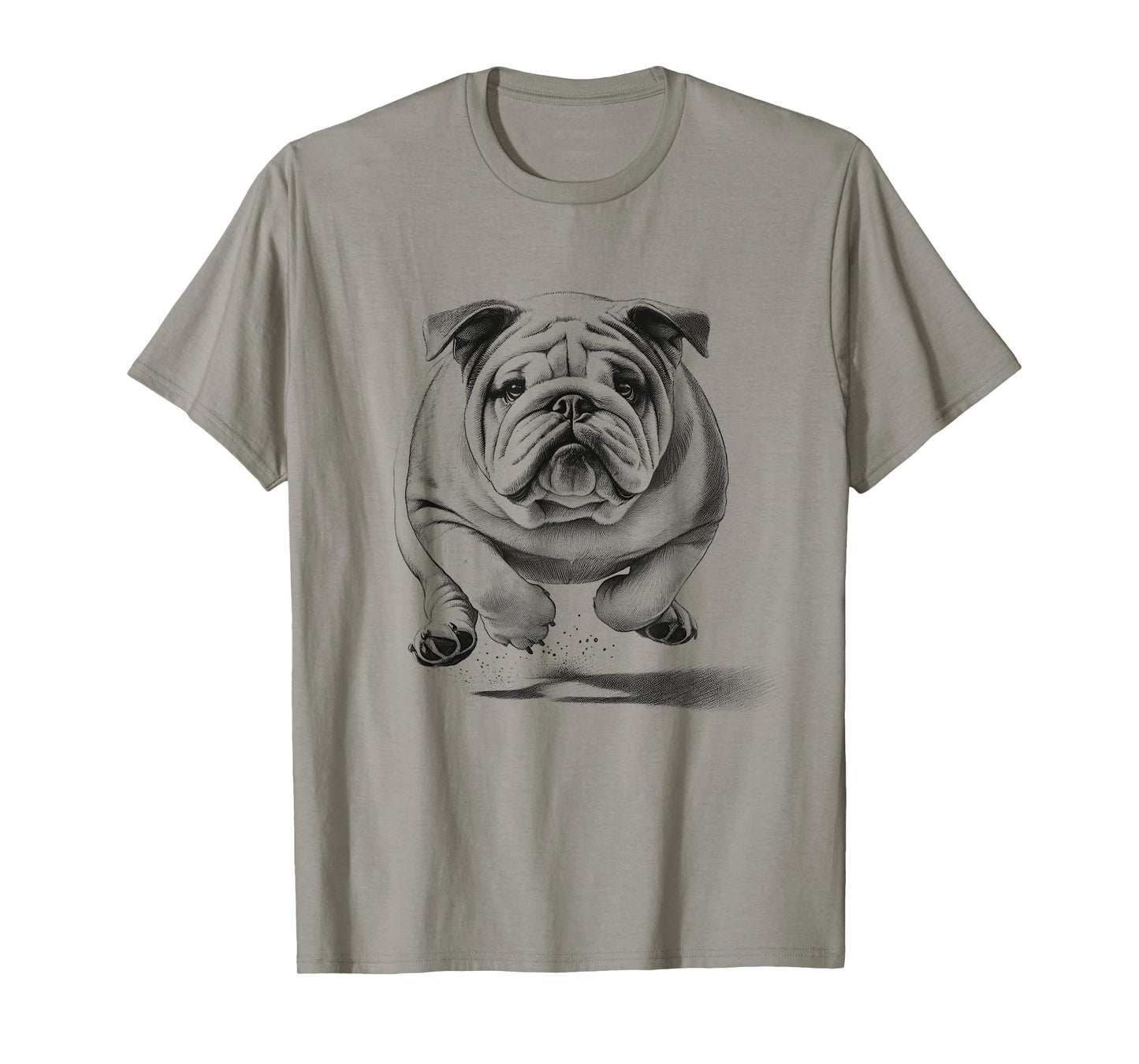 Bulldog Running Dog Design Idea for Men and Women T-Shirt