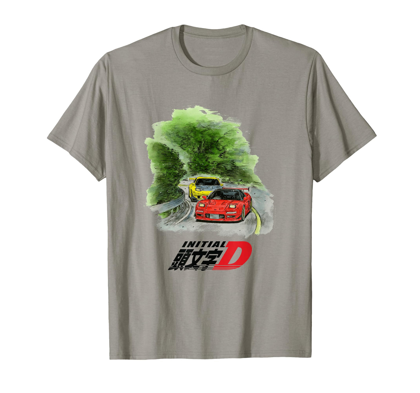 Initial D Manga Watercolor Cars Racing T-Shirt
