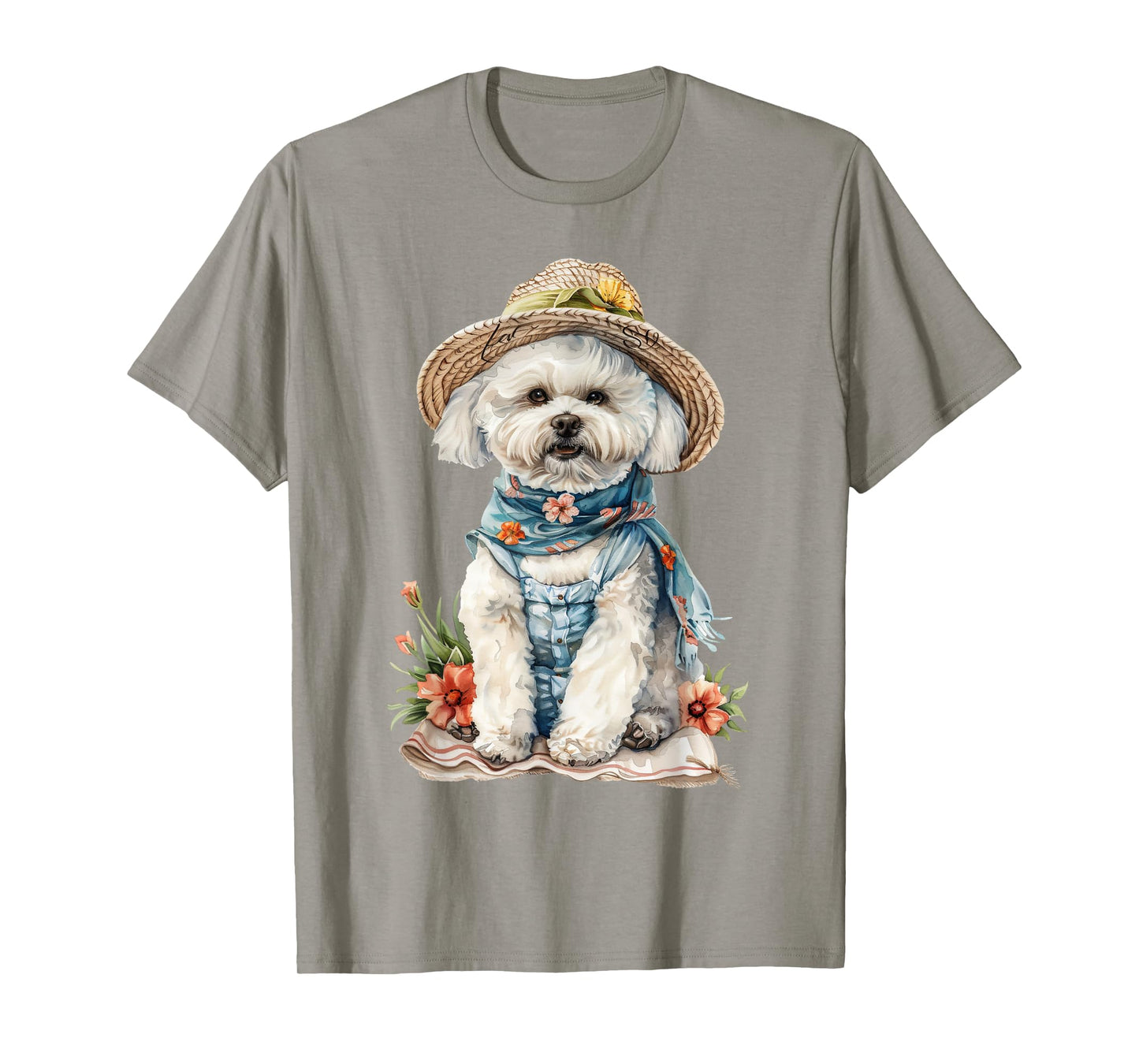 Summer Dog Bichon Frise T-Shirt for Men Women Girls Kids