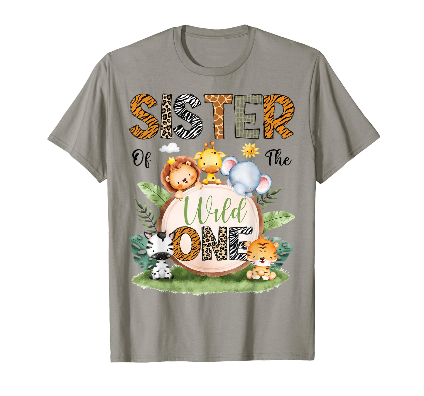 Sister Of The Wild One Safari Jungle 1St Birthday Matching T-Shirt