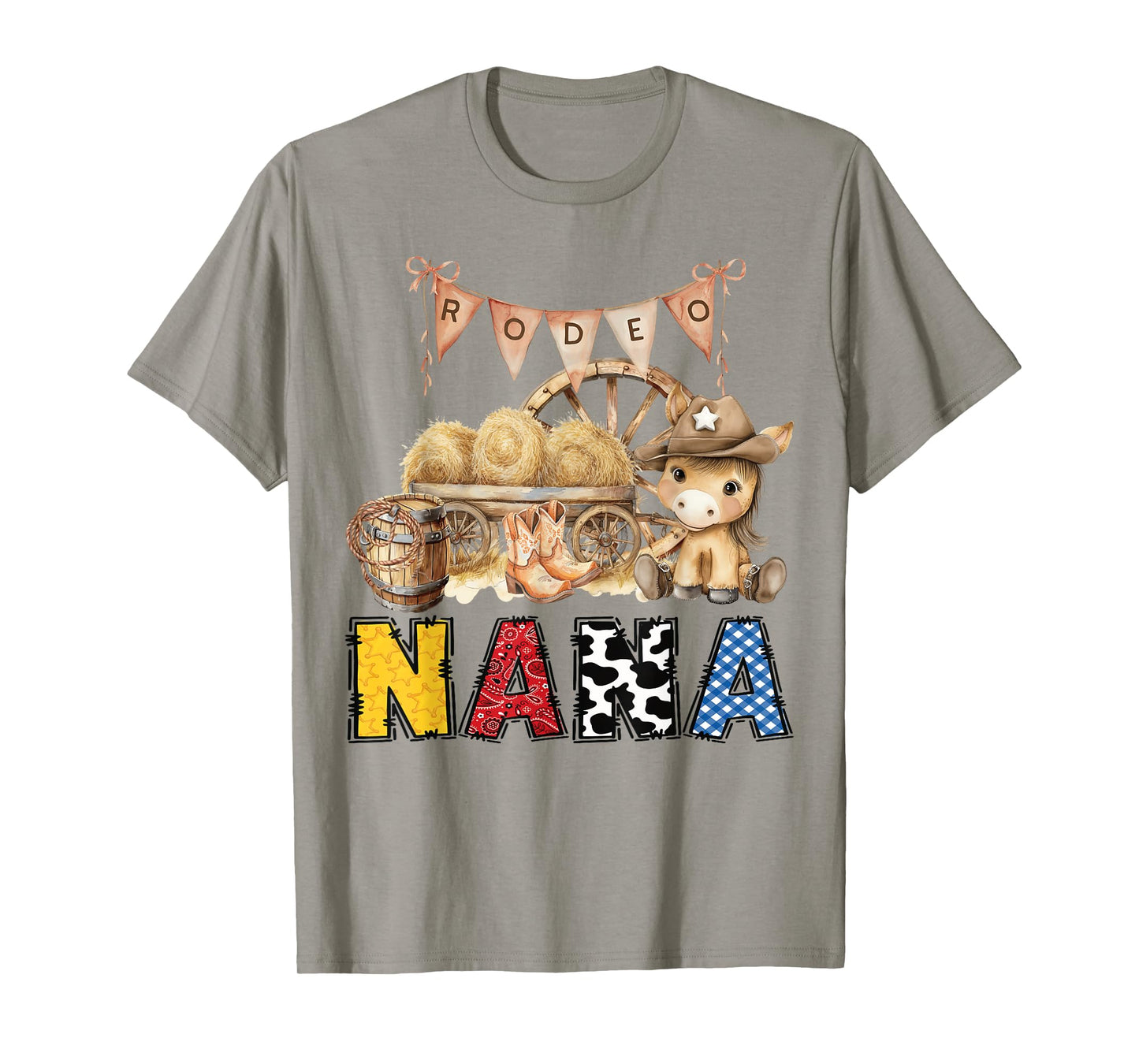 Rodeo Nana Western Cowboy Birthday Matching Family T-Shirt