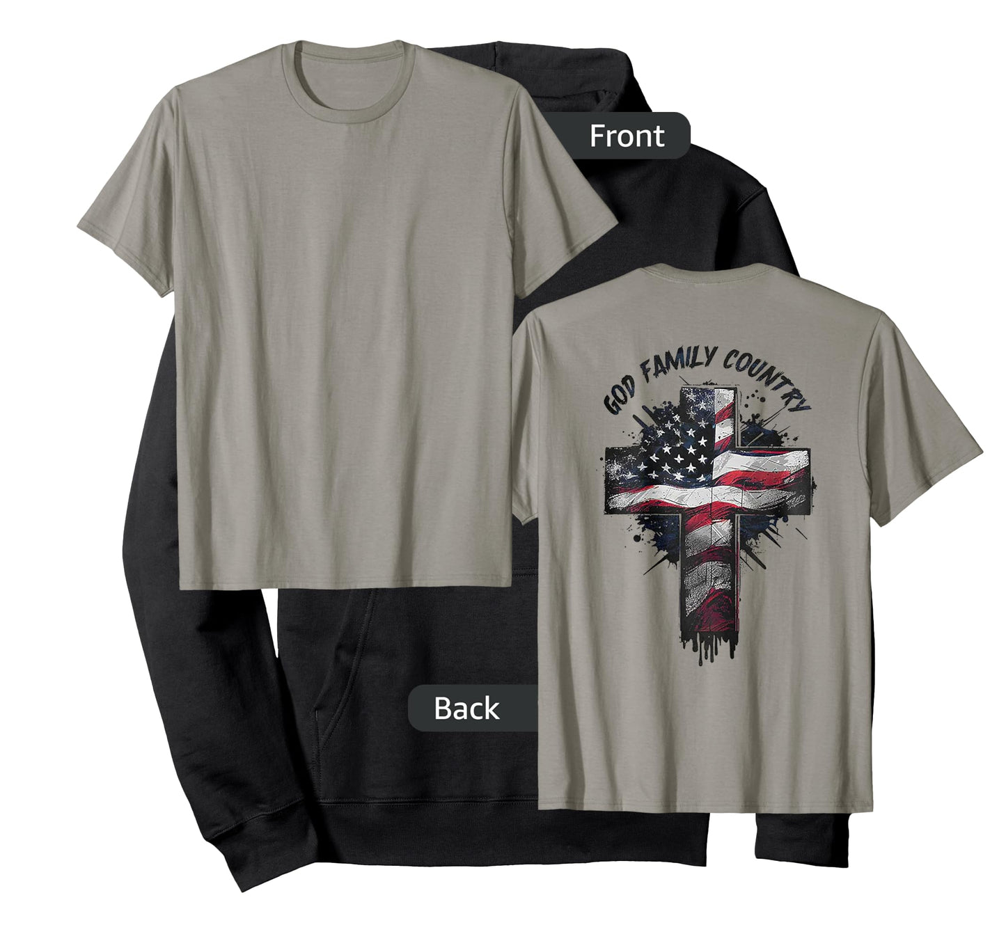 God Family Country (on back) T-Shirt