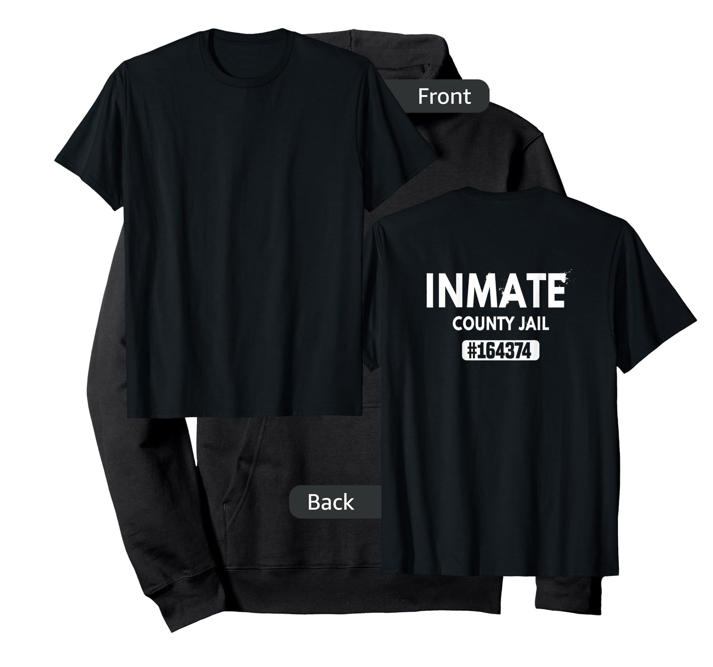 Inmate County Jail Prisoner Halloween Party Costume Uniform T-Shirt