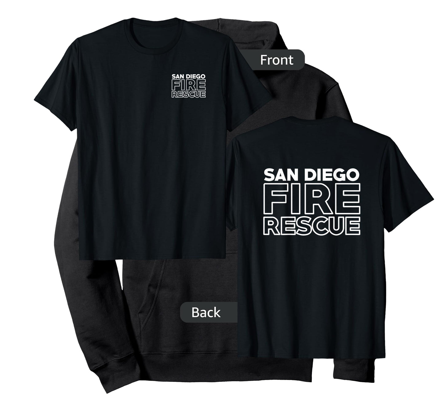 City of San Diego Fire Rescue California Fireman Duty T-Shirt