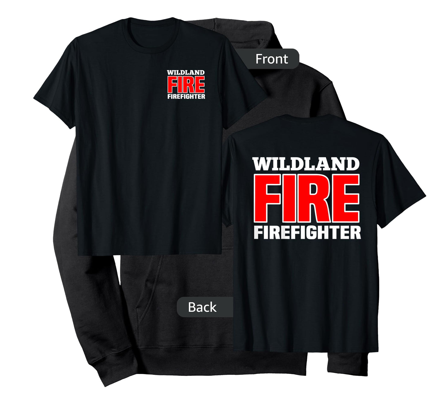 Wildland Fire Rescue Department Firefighters Firemen Uniform T-Shirt Small