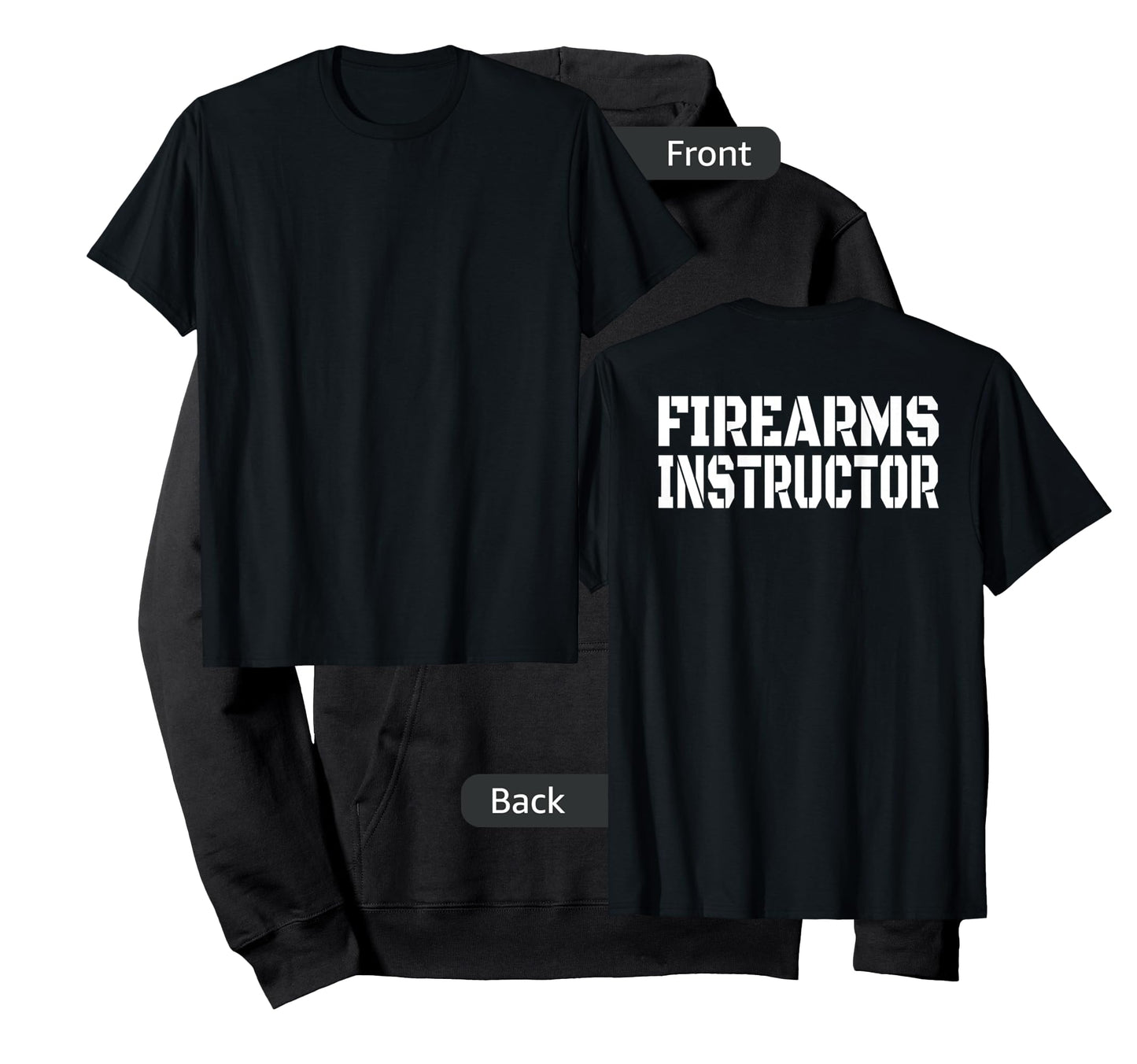 Firearms Instructor Retro Military Stencil Look T-Shirt