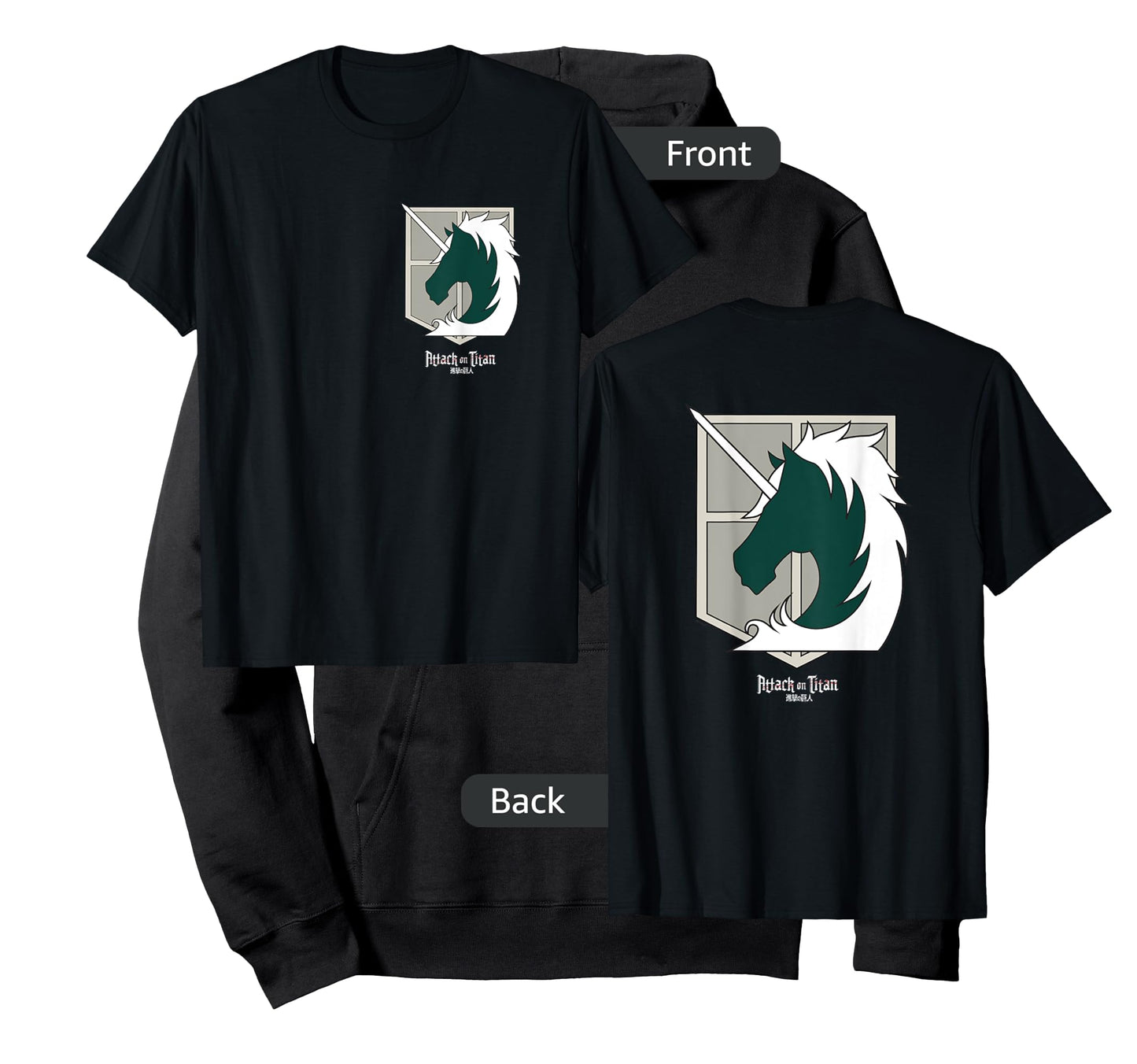 Attack on Titan Military Police Shield Front and Back Anime T-Shirt