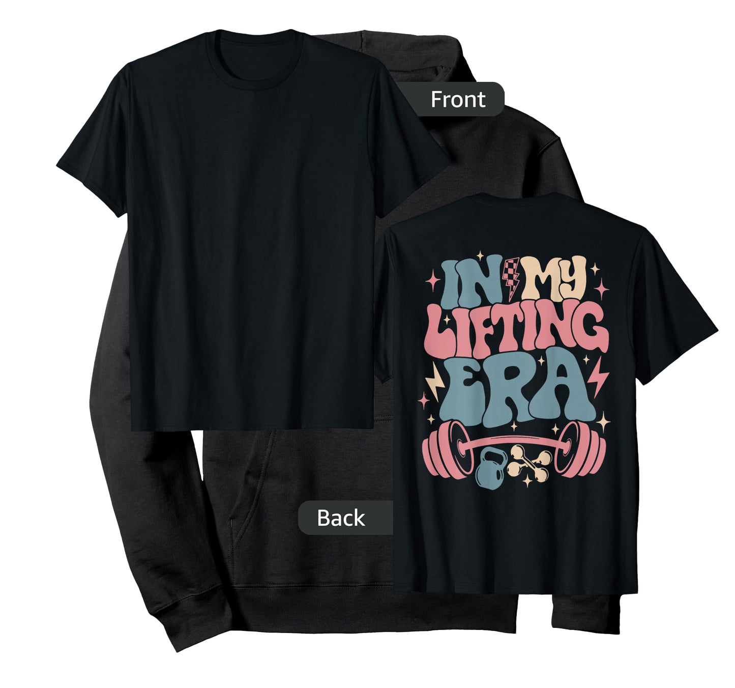 in My Lifting Era Groovy Gym Weight (On Back) T-Shirt