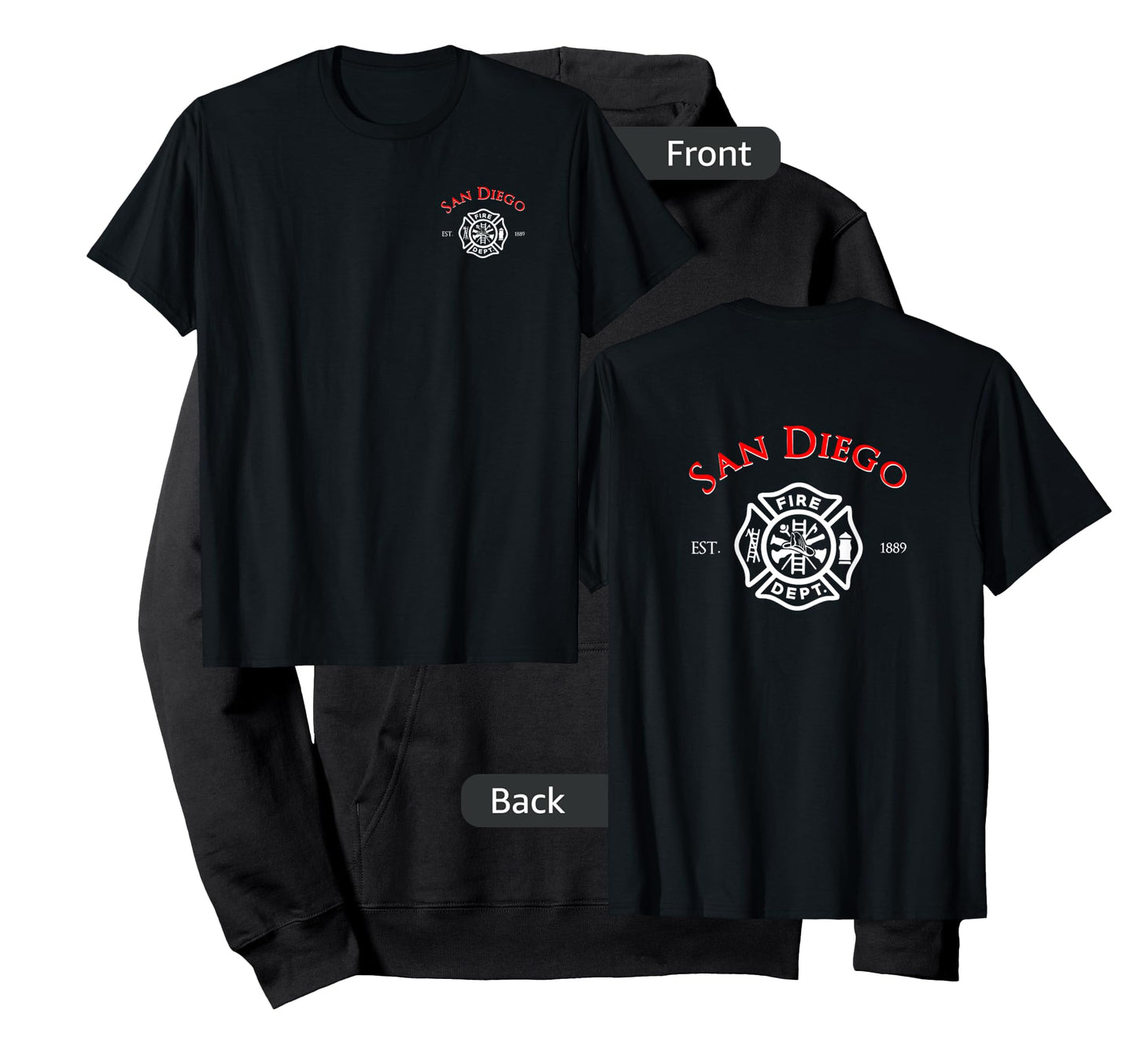 City of San Diego Fire Rescue California Fireman T-Shirt T-Shirt