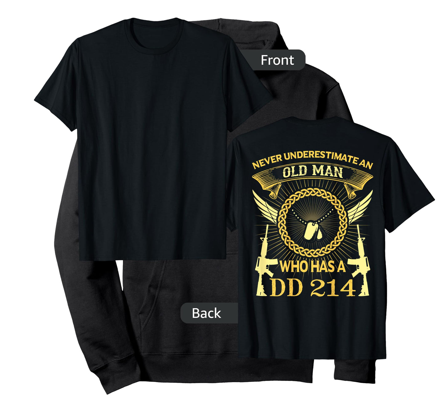 Mens Dad Grandpa Funny Veteran T-Shirt Gift