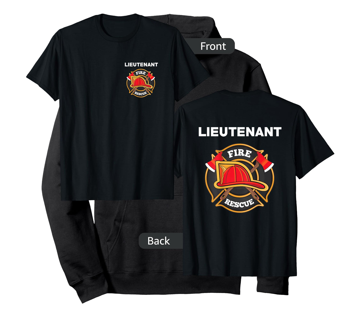 Yay! Thin Red Line Shirts Fire Rescue Lieutenant Department T-Shirt for Firefighters