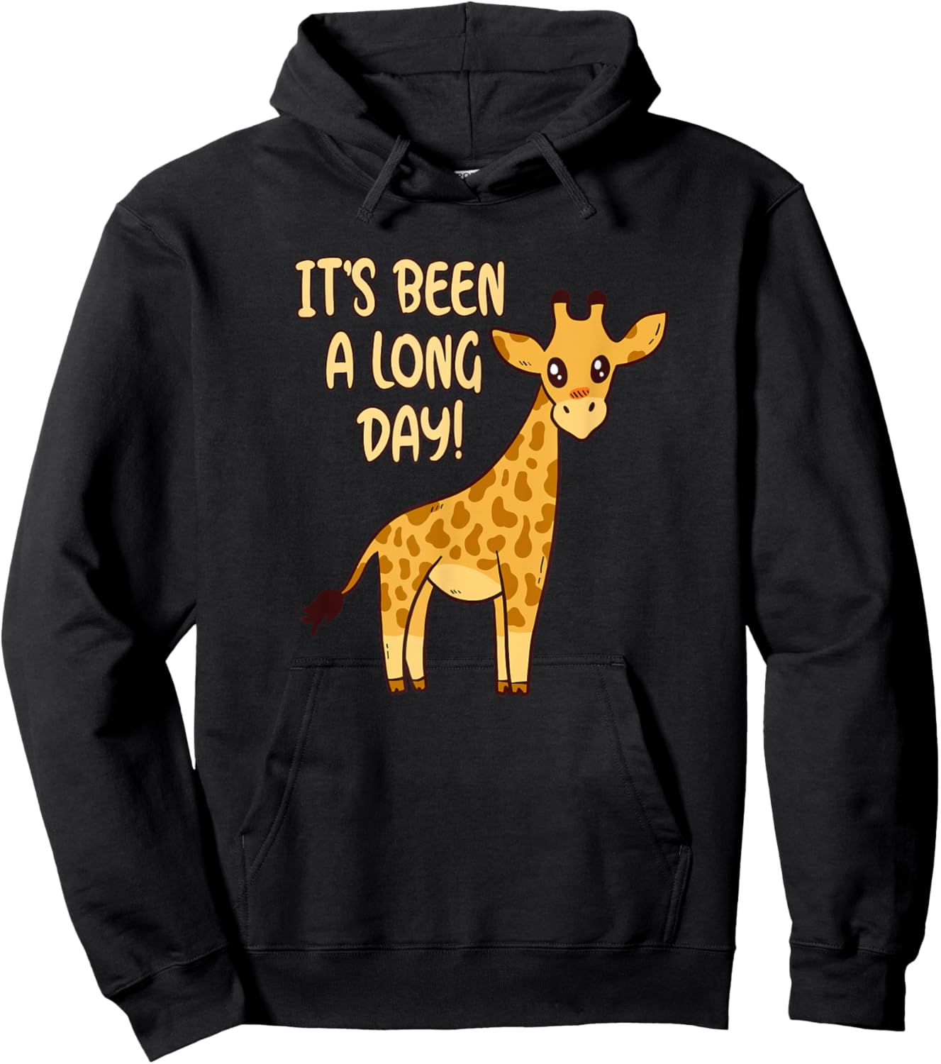 It's Been A Long Day - Funny Cute Giraffe Pajamas Hoodie - Hoodie | Black