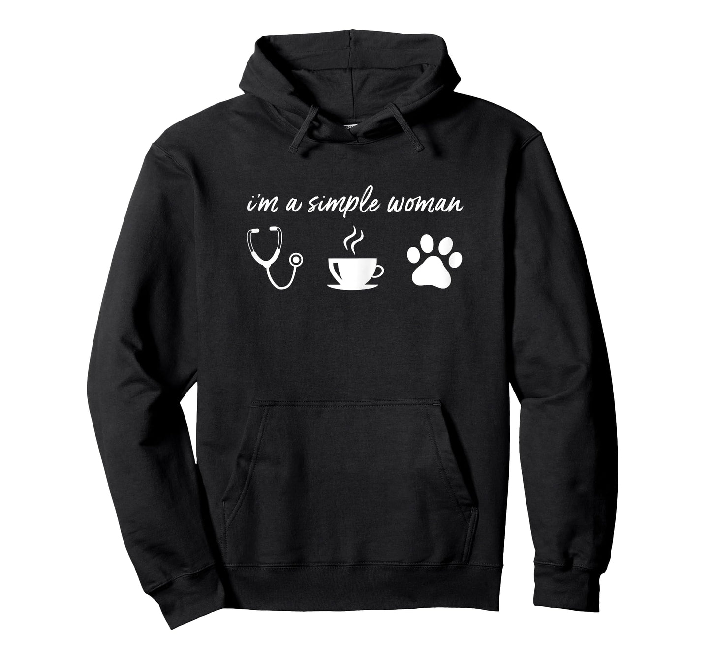 I'm a Simple Woman Nurse Coffee Dogs T Shirt Funny Love Paw T-Shirt