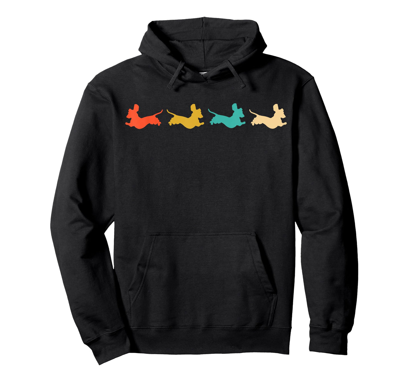 Dachshund Dachshund Dog Silhouette Retro Gift for Dog Lovers Men Women Girls Kids T-Shirt