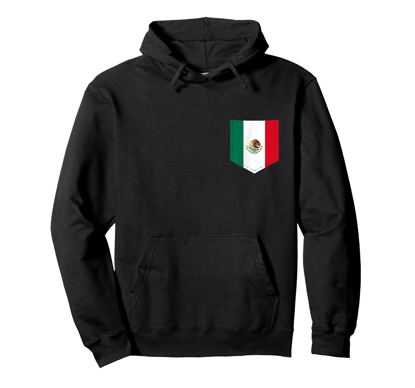 Mexico Flag with Printed Mexican Flag Pocket T-Shirt